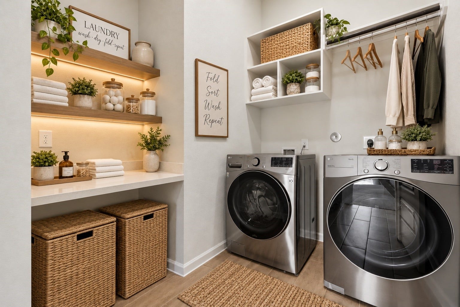 Laundry room Virtually staged
