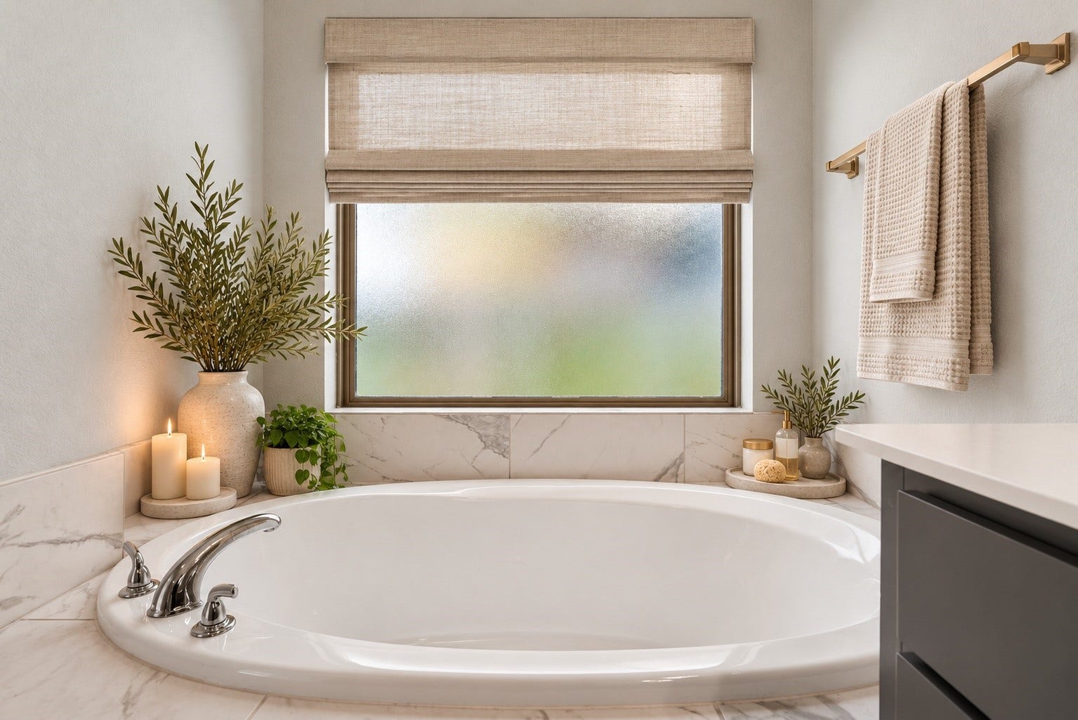 The other side of Master Bathroom virtually staged