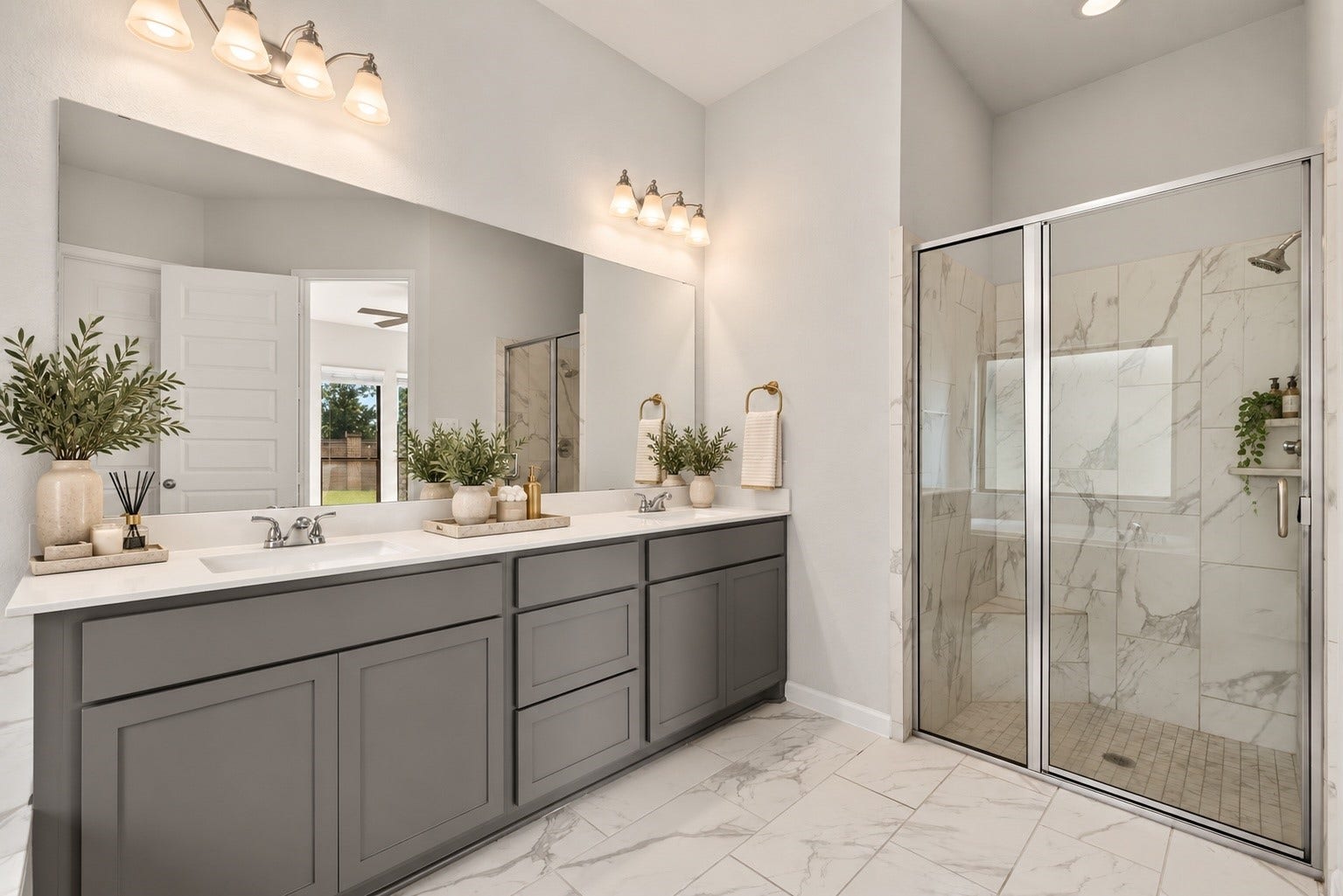 Master Bathroom Virtually Staged