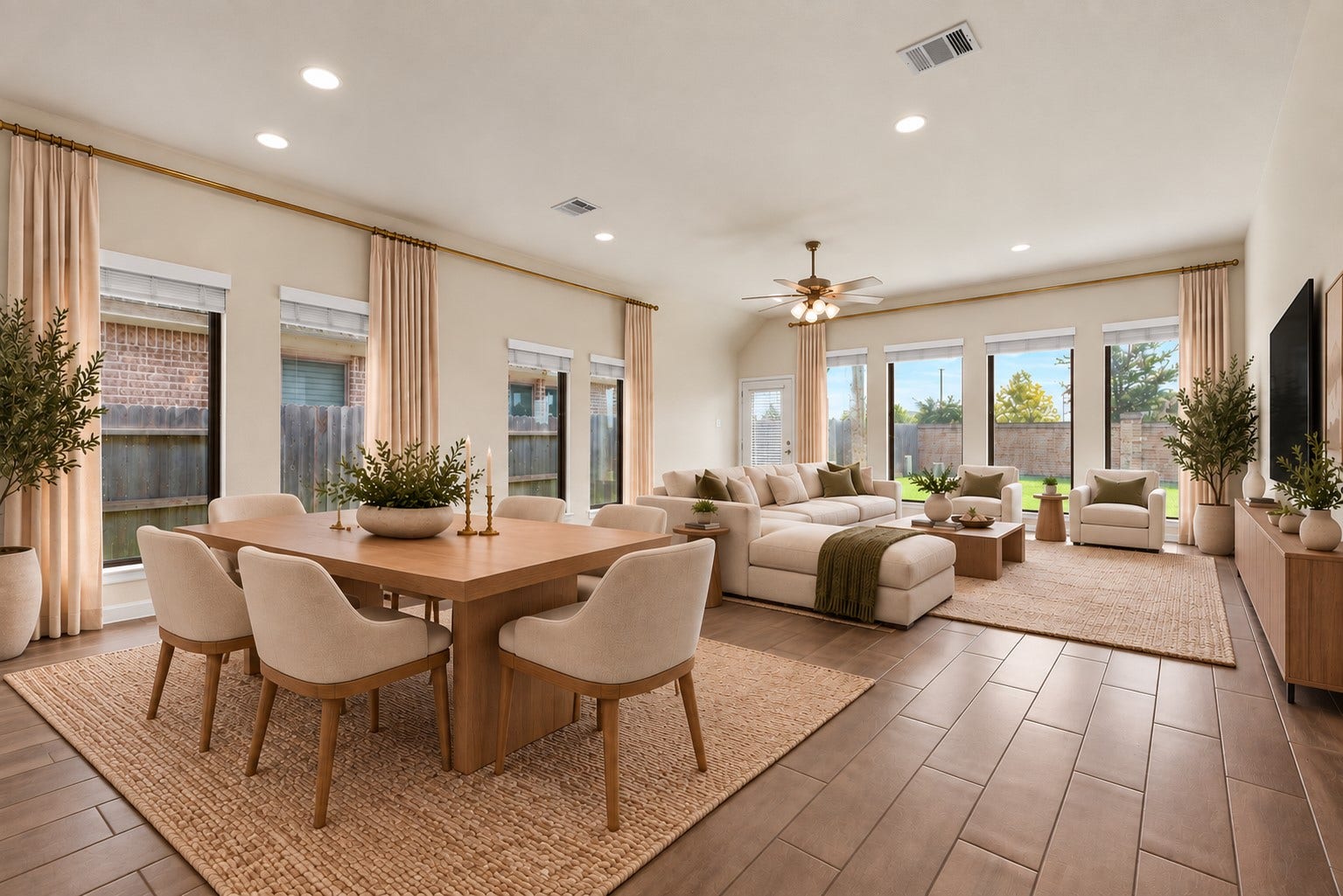 Dining/ Family room Virtually Staged