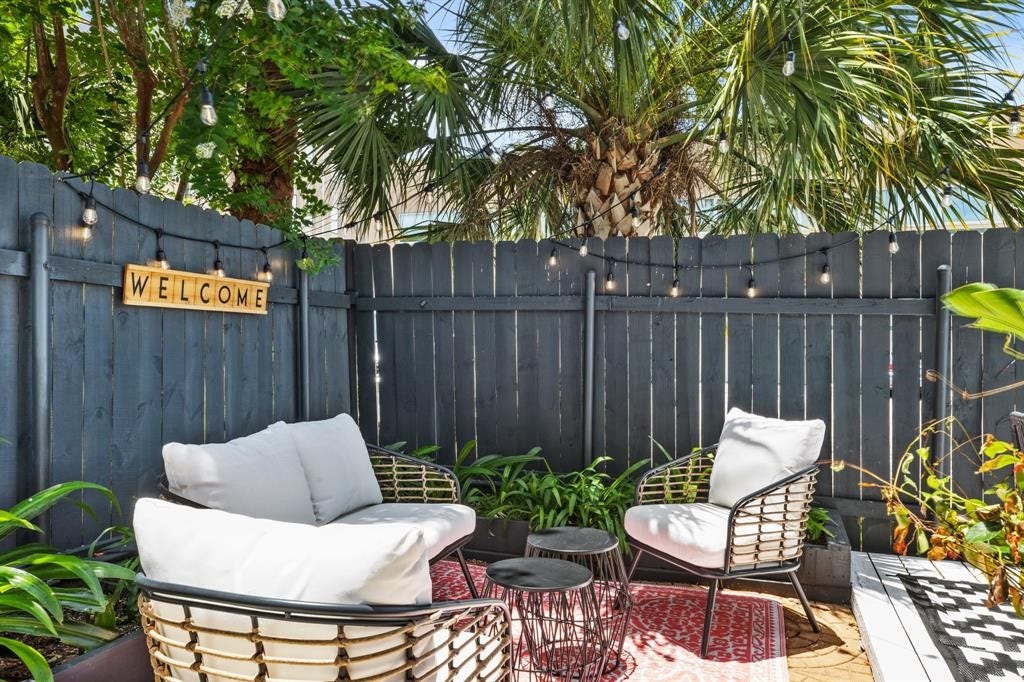 801 24th Street, Galveston, TX 77550 Seating in the backyard.