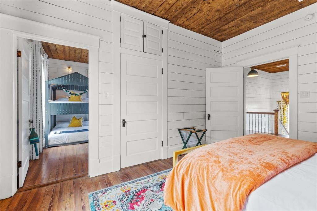 801 24th Street, Galveston, TX 77550 Bedroom three has access to bedroom four/bunk room.