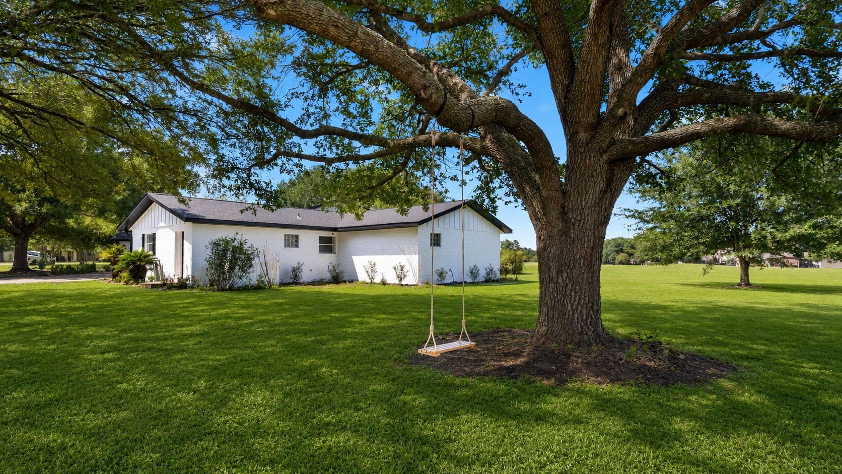 15502 Kitty Hawk Drive, Waller, TX 77484 One of the huge oaks with a swing to enjoy