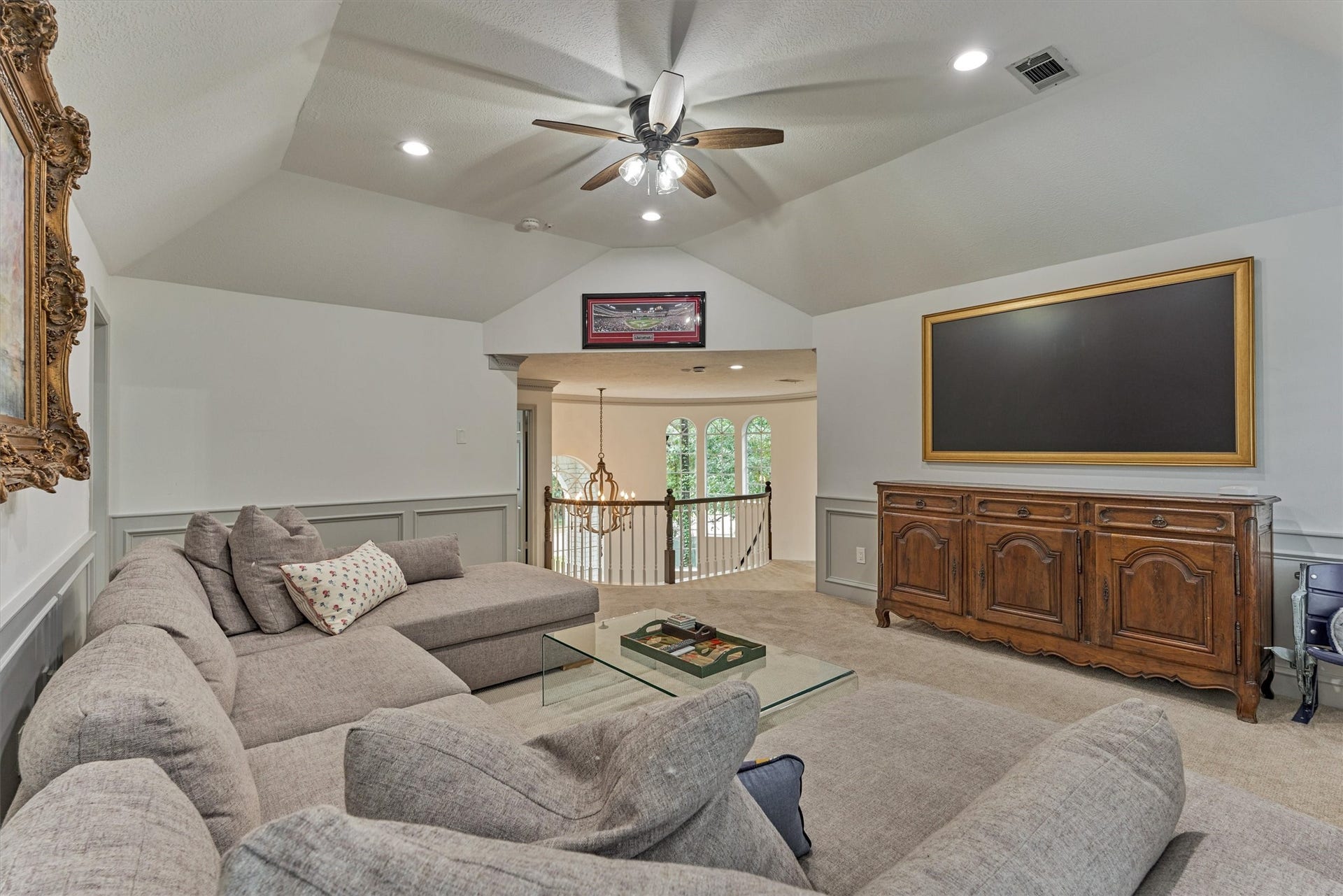 42 Golden Shadow Circle, The Woodlands, TX 77381 Offering endless flexibility, the spacious game room is ideal as a secondary living area, playroom, fitness room, or media space.