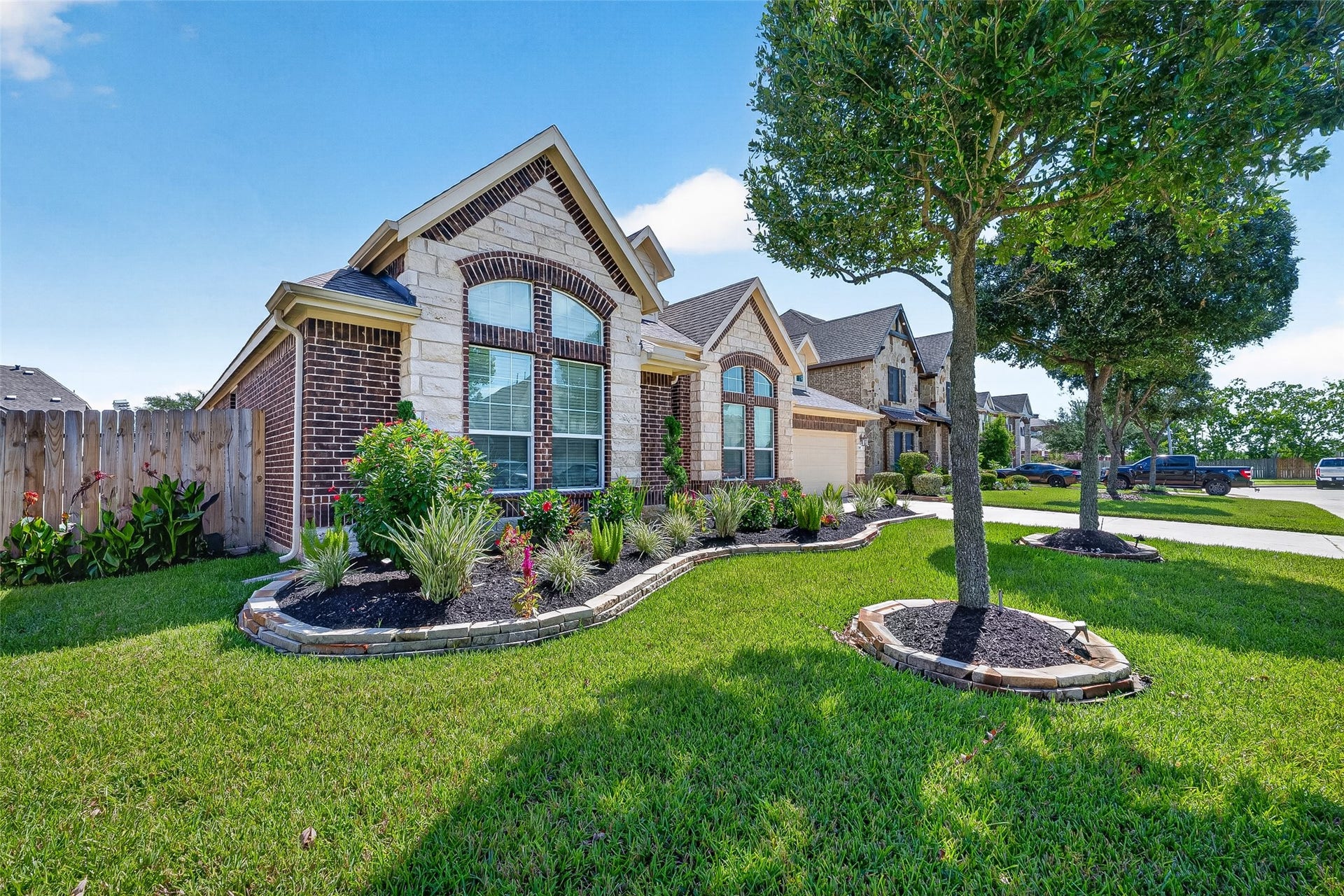 2414 Alexandra, Deer Park, TX 77536 Lush Landscaping With Two Trees Offering Shade and Beautiful Curb Appeal