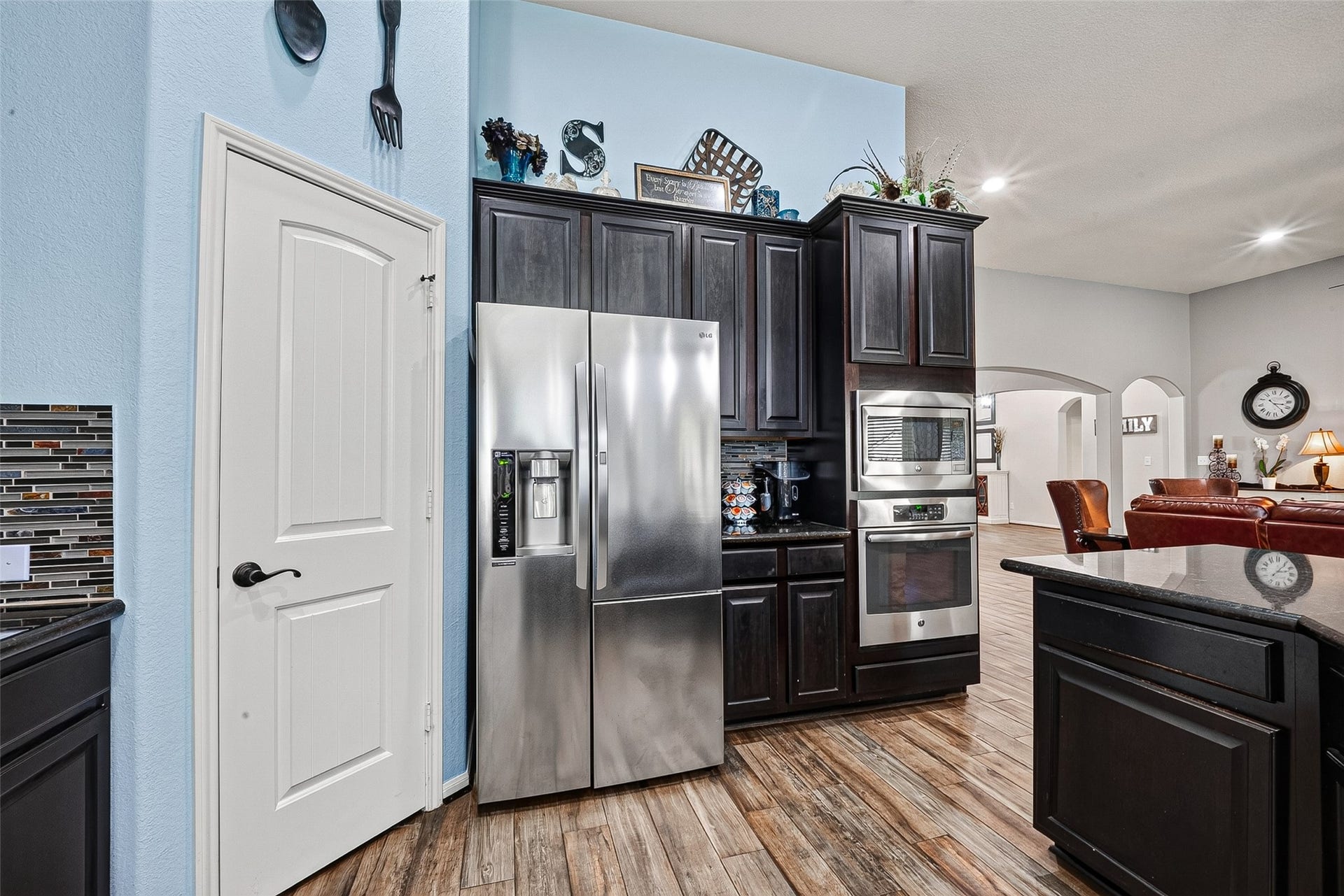 2414 Alexandra, Deer Park, TX 77536 Pantry and Refrigerator Are Thoughtfully Positioned Side by Side For Effortless Meal Prep and Organized Storage