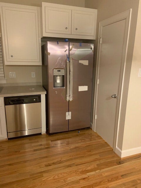 924 E 39th Street, Houston, TX 77022 Stainless steel refrigerator in kitchen.