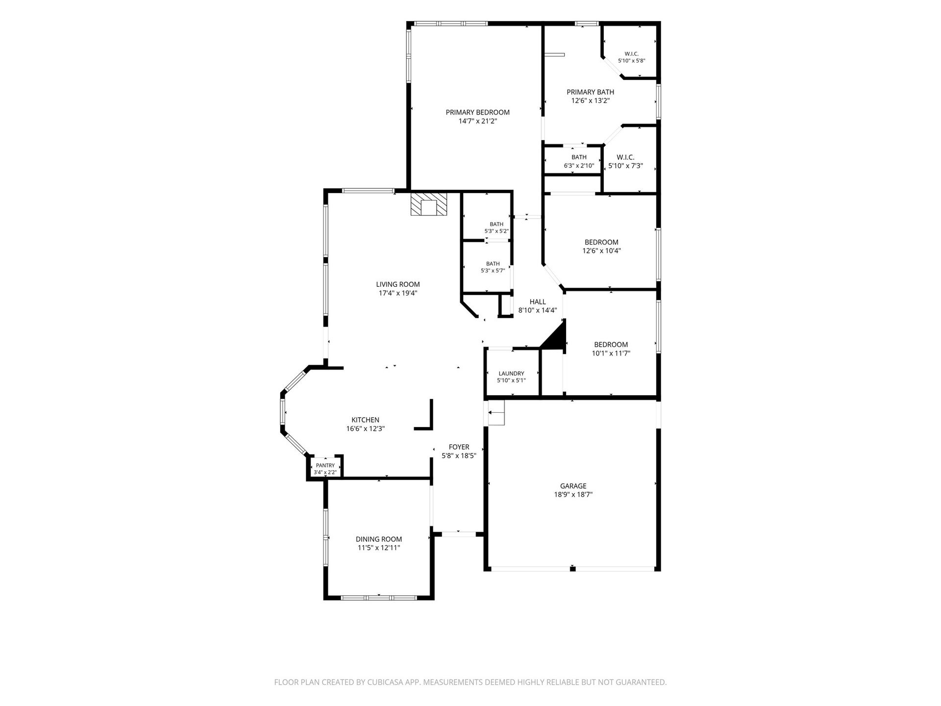 Visual representation of the floor plan *Room sizes approximate*