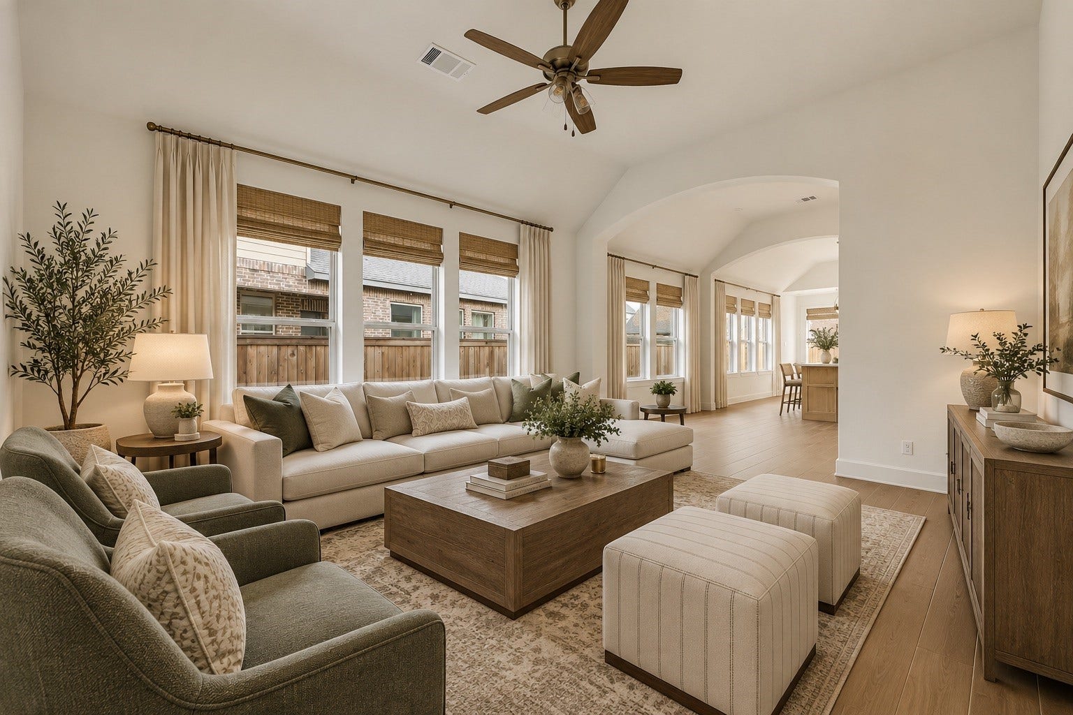 20943 Blooming Shrubs Court, Cypress, TX 77433 Virtually staged living room.