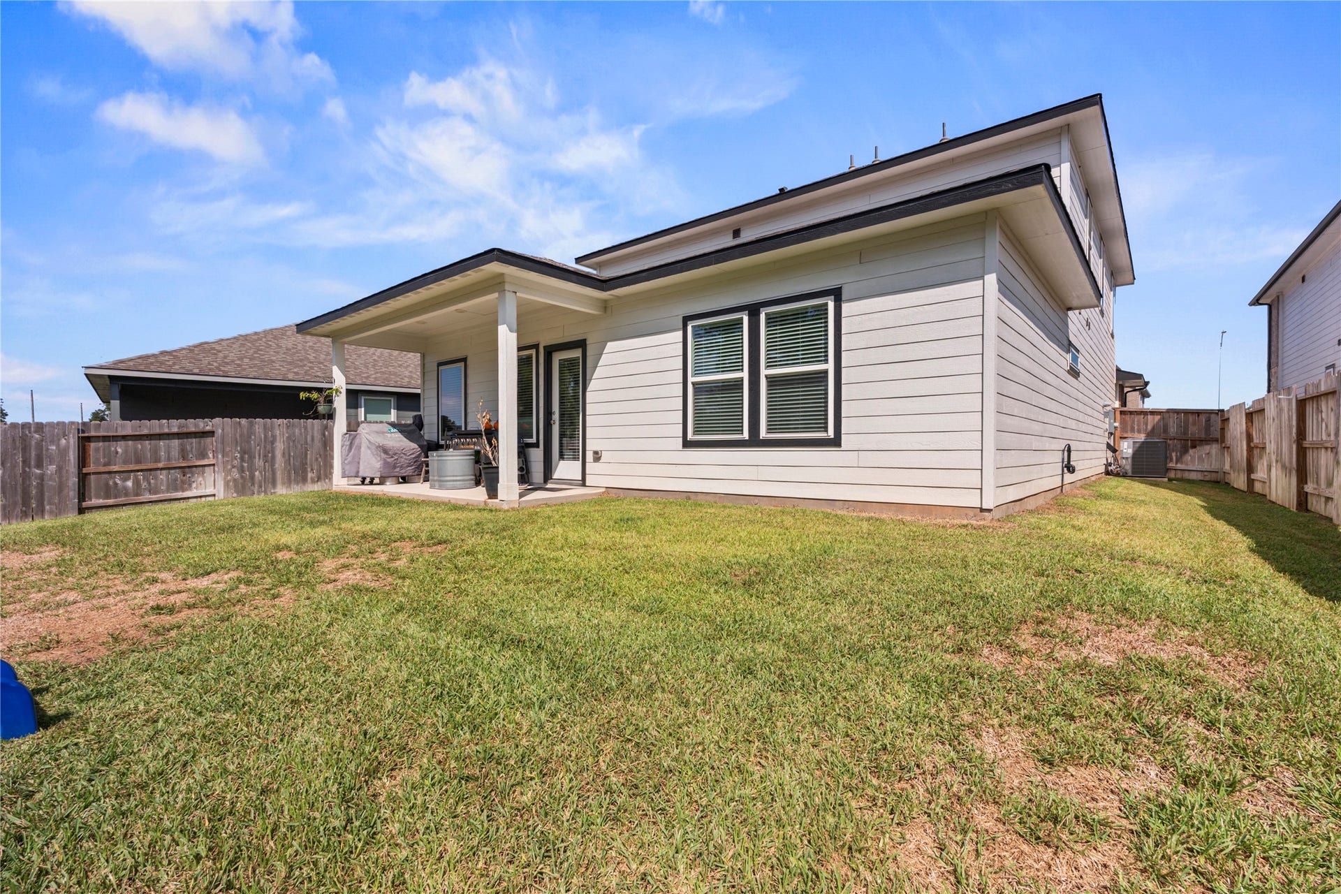 38527 Winding Meadows Drive, Magnolia, TX 77354 The backyard is ready for you to make memories!