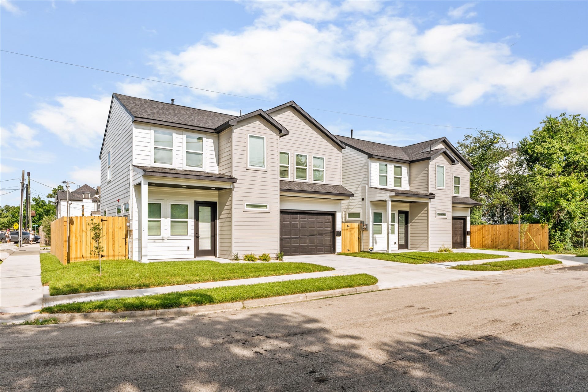 4702 & 1912 Schweikhardt Street, Houston, TX 77020 Sleek design from every angle a look at the impressive footprint, deep driveway, and secure fencing that balances stylish architecture with everyday functionality.