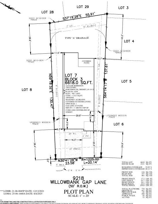9218 Willowbank Gap Lane, Cypress, TX 77433 9218 Willowbank Gap Lane Preliminary Plot Plan