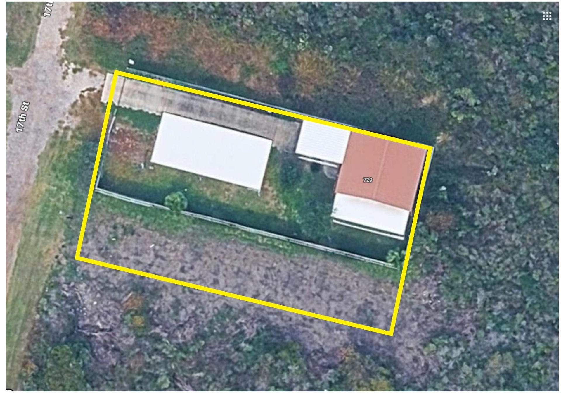 729 17th Street, San Leon, TX 77539 Aerial View of the 3 lots