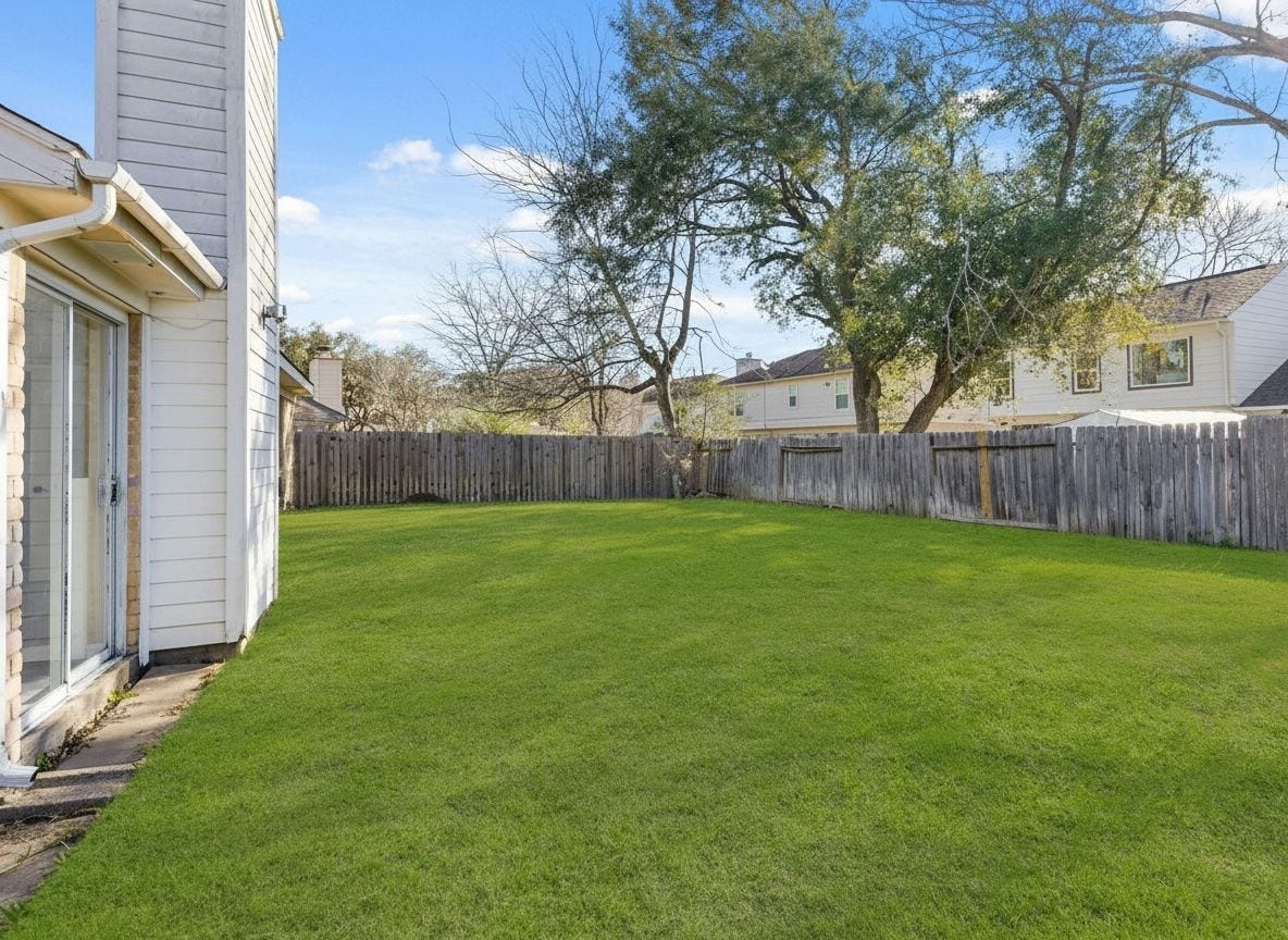 4522 Alamo Avenue, Sugar Land, TX 77479 Alternate view of the spacious, fully fenced backyard.