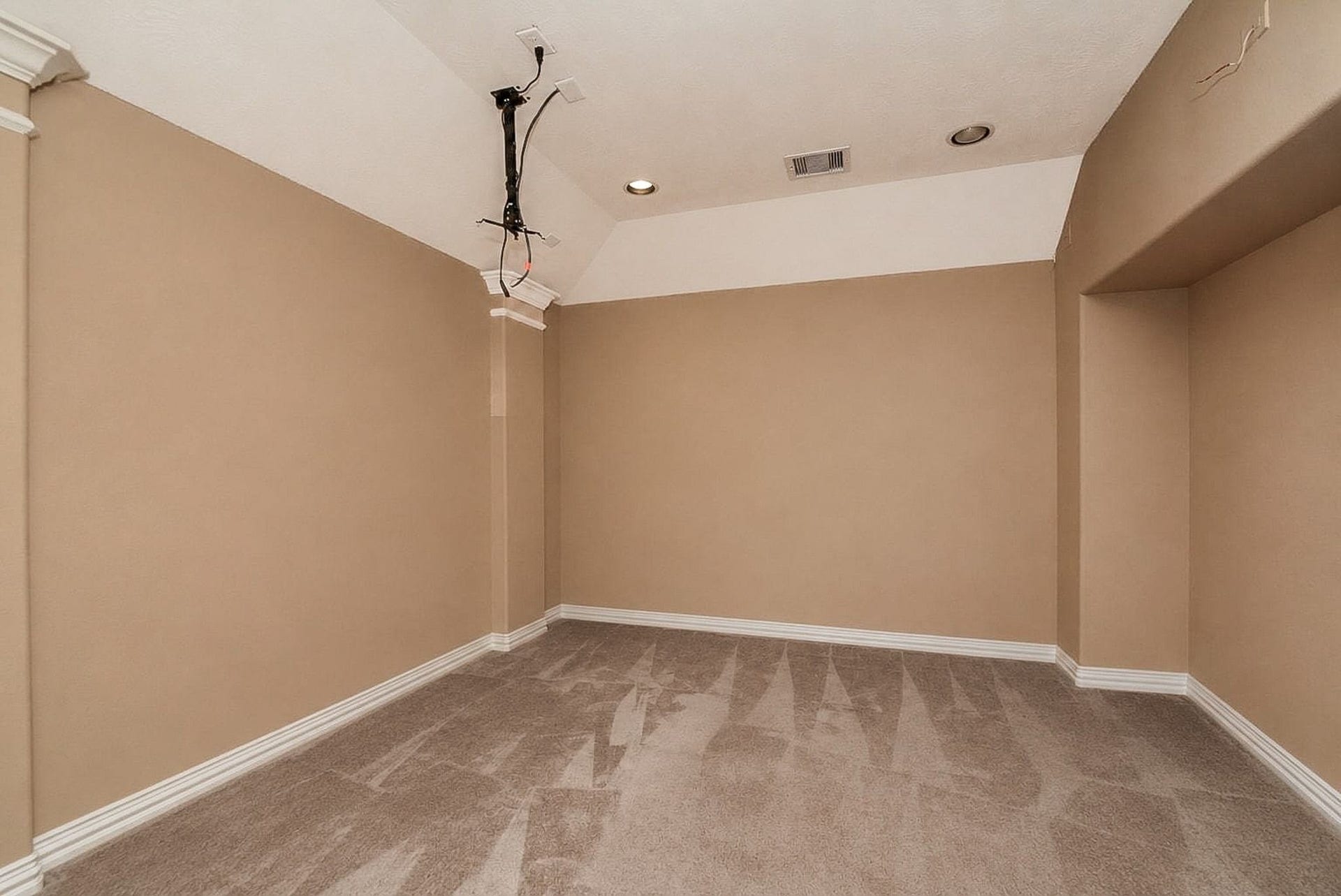 Media Room, already wired for surround sound