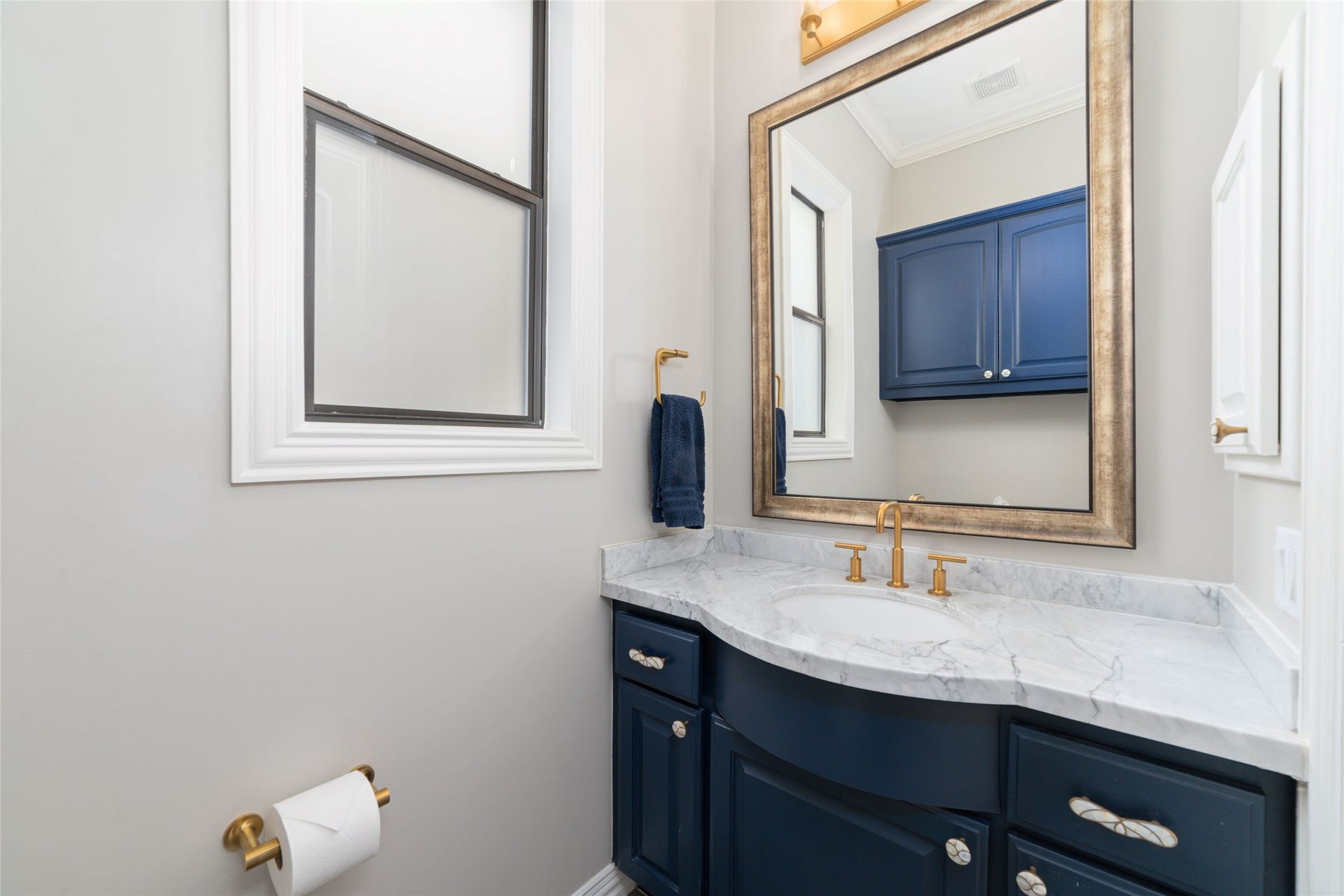 Private half bath on second floor