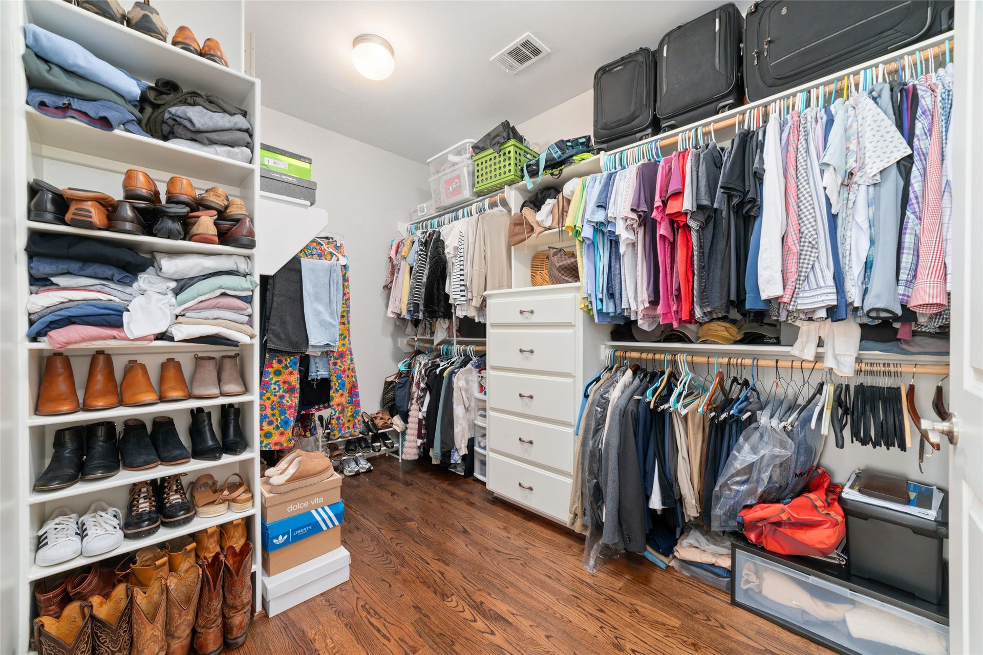 Oversized walk-in closet
