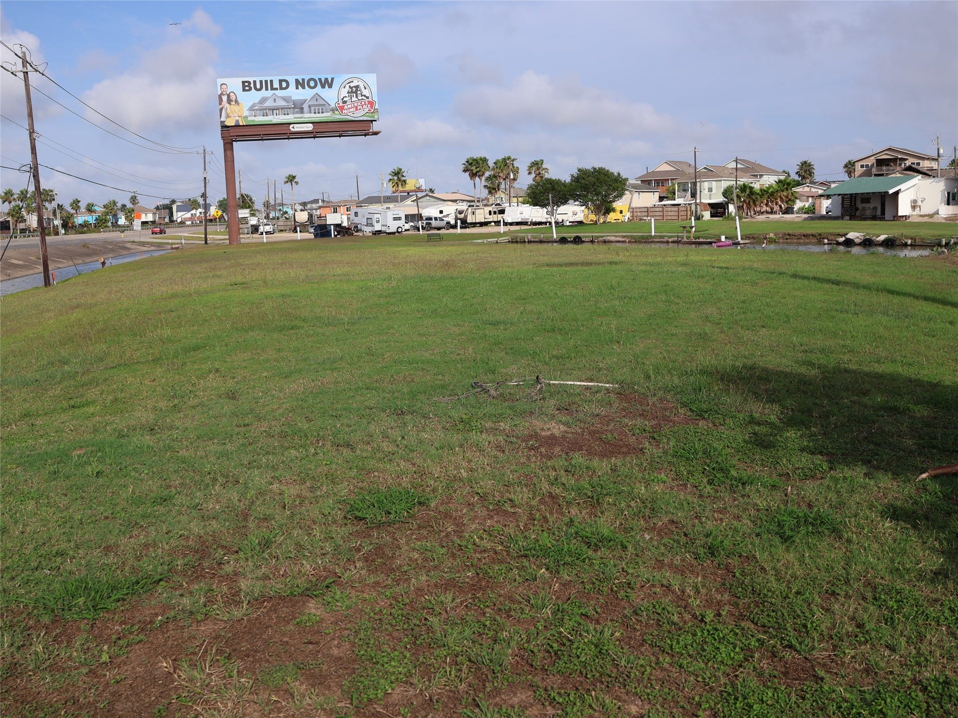 3401 Highway 6, Hitchcock, TX 77563 Farthest point on the property showing all three lots and billboard.