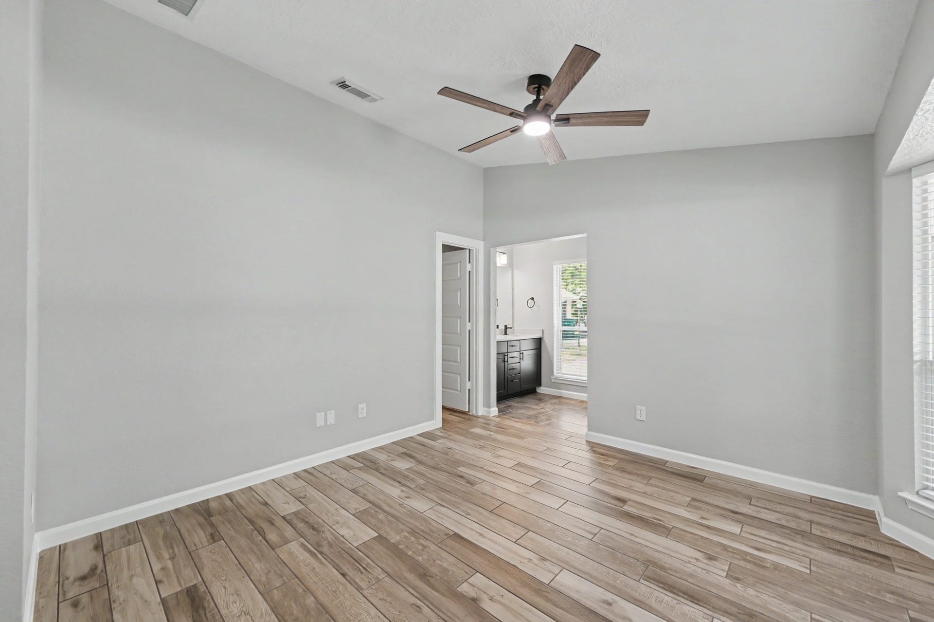 The Primary Bedroom is located at the front of the home.