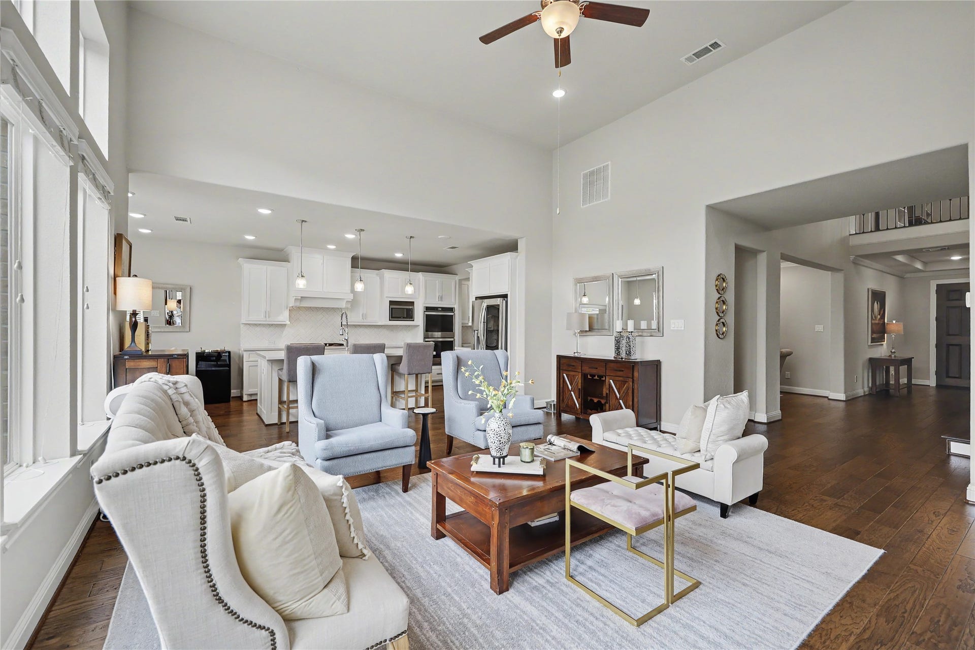 28216 Regal Wood Court, Spring, TX 77386 Additional view of the great room highlighting its open layout and connection to the surrounding living spaces.