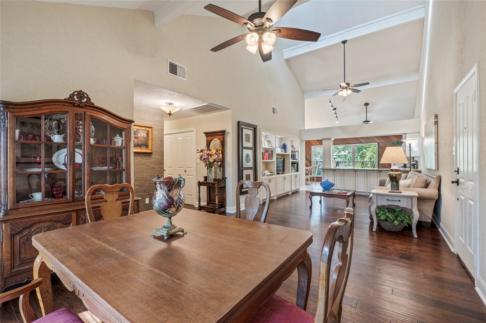 16530 Space Center Boulevard, Houston, TX 77058 Formal dining area is open to the large living room and kitchen.