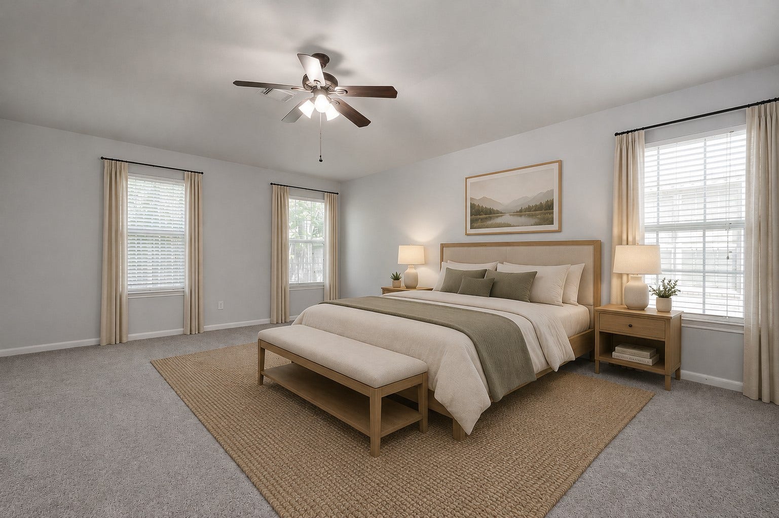 5506 GABLE MEADOWS DRIVE, Sugar Land, TX 77479 SPACIOUS PRIMARY BEDROOM CAN ACCOMMODATE OVERSIZED FURTNITURE. **Virtually staged.