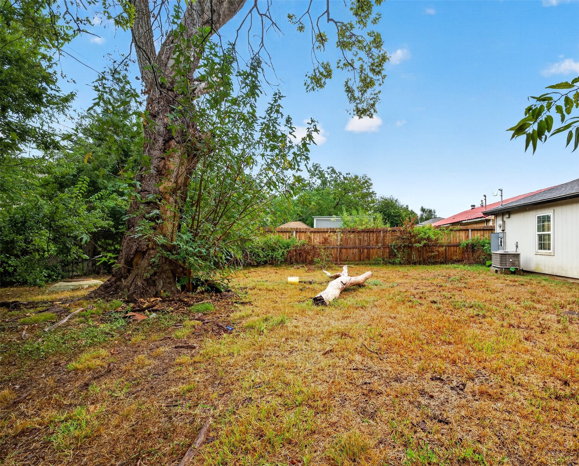 Another angle of the backyard.