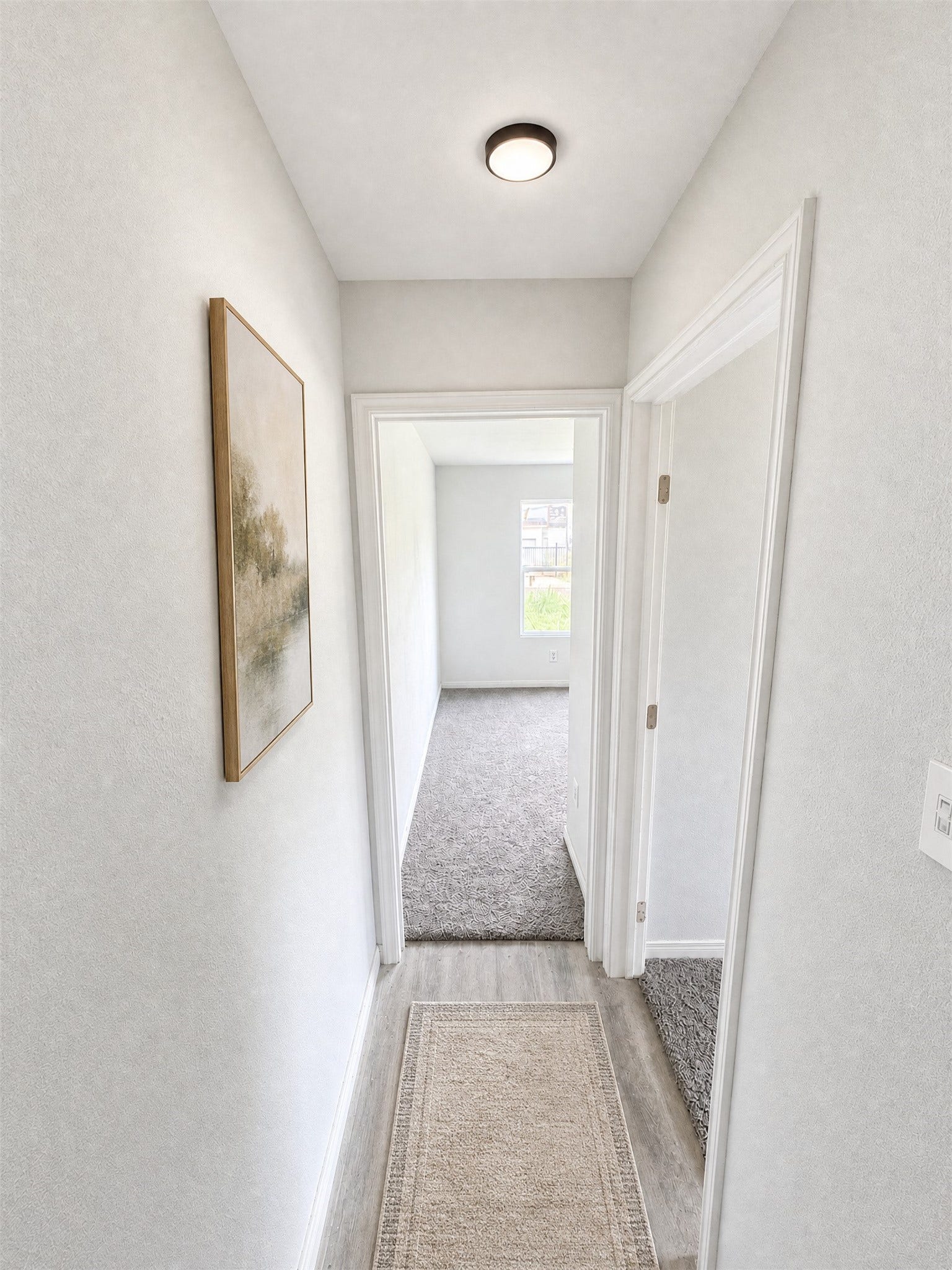 423 N Carolina Street, Houston, TX 77029 Clean, light finishes make this hall feel refreshed.