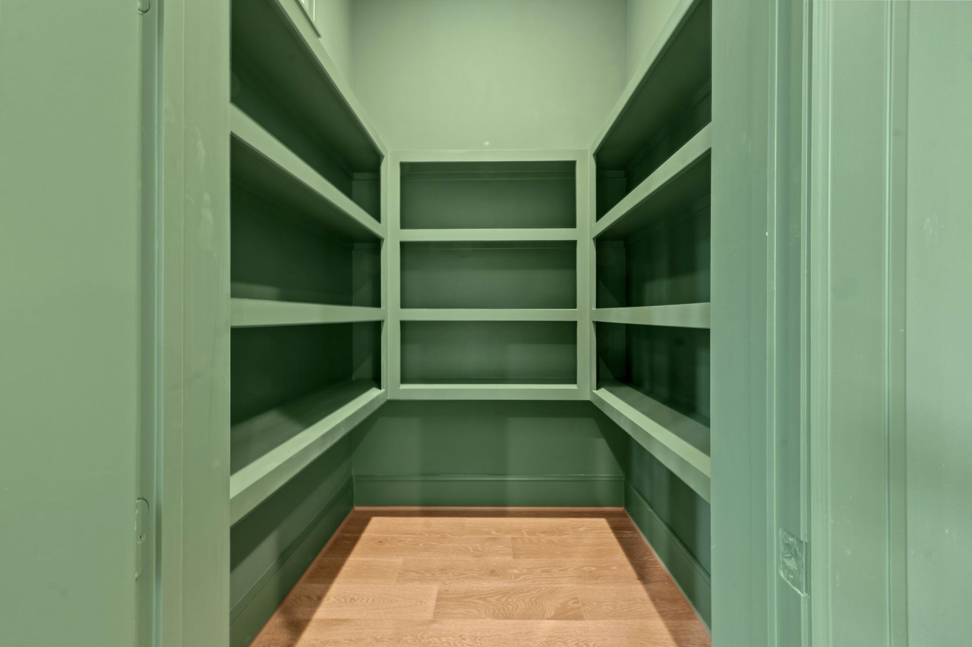 752 W 43rd Street, Houston, TX 77018 Study closet offers office storage built-in shelves.