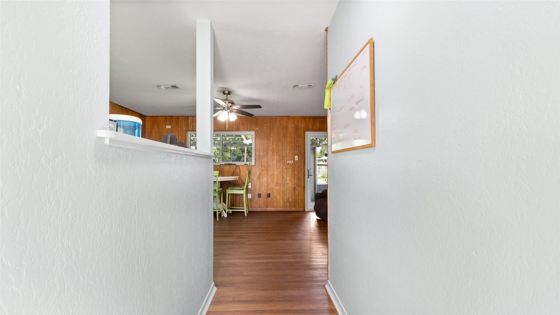 503 Allen Court, Alvin, TX 77511 Welcoming entry opens into the main living areas, with wood-look flooring and a layout that provides an easy flow through the home.