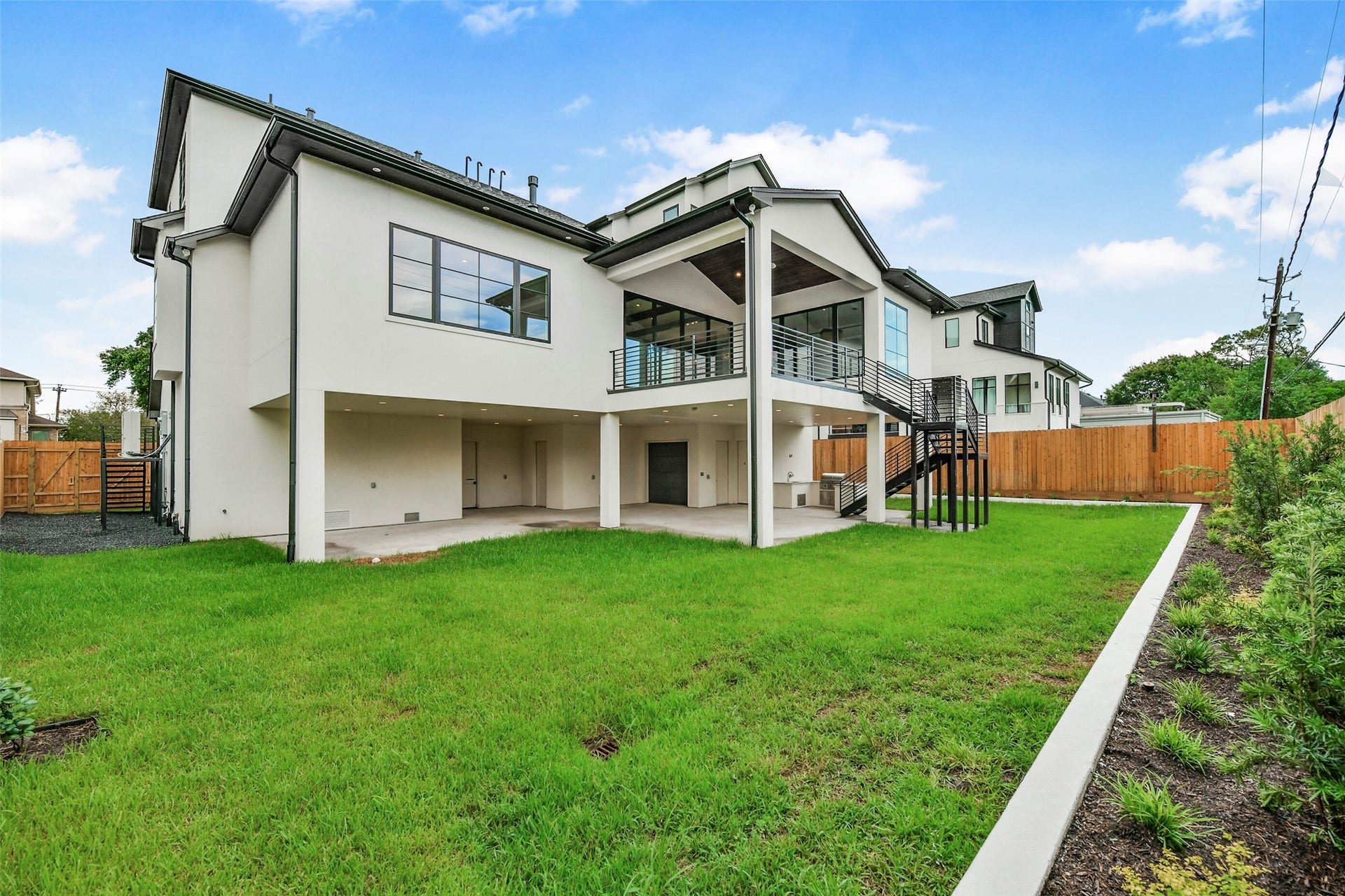 1400+ square feet of covered patio offers a fabulous covered space under the home for entertaining.