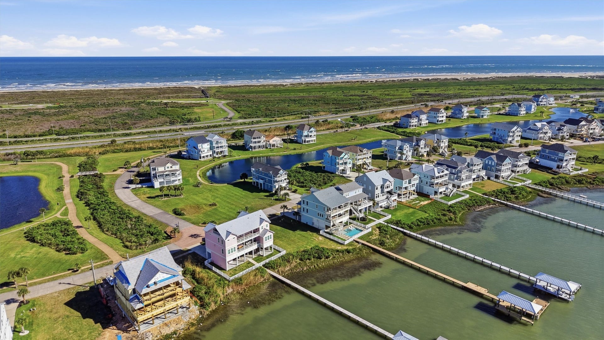 26702 Bay Water Drive, Galveston, TX 77554 From the scenic pond and canal surroundings to the nearby bay and walking trail, this property offers a beautiful backdrop for the custom retreat you have been dreaming about.