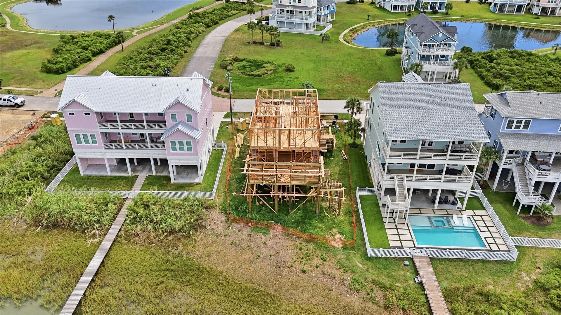 26702 Bay Water Drive, Galveston, TX 77554 Potential room for a pool our outdoor living space