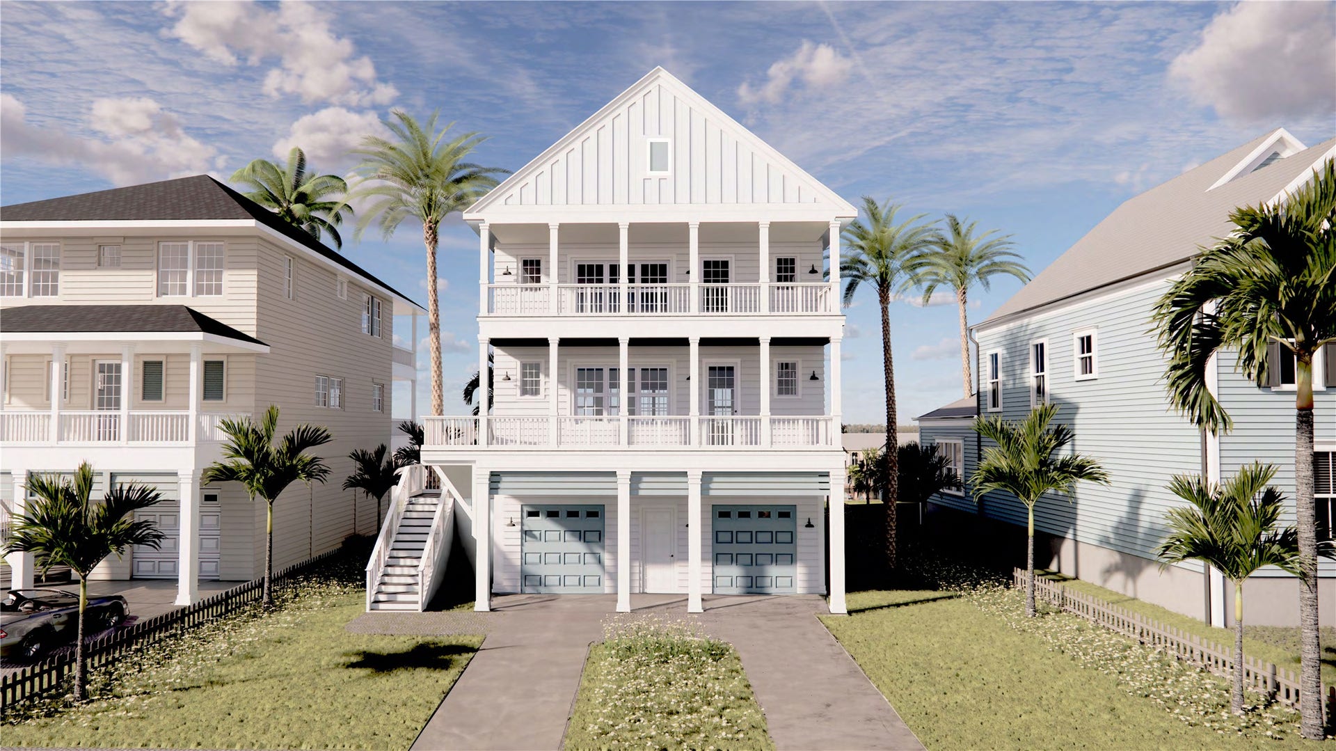 26702 Bay Water Drive, Galveston, TX 77554 Brand NEW Construction 4 bedroom 4.5 bathroom with Flex space by Alair Galveston. This stunning new coastal retreat is perfectly positioned to capture breathtaking sunset views over Galvestons West Bay. *3D rendering
