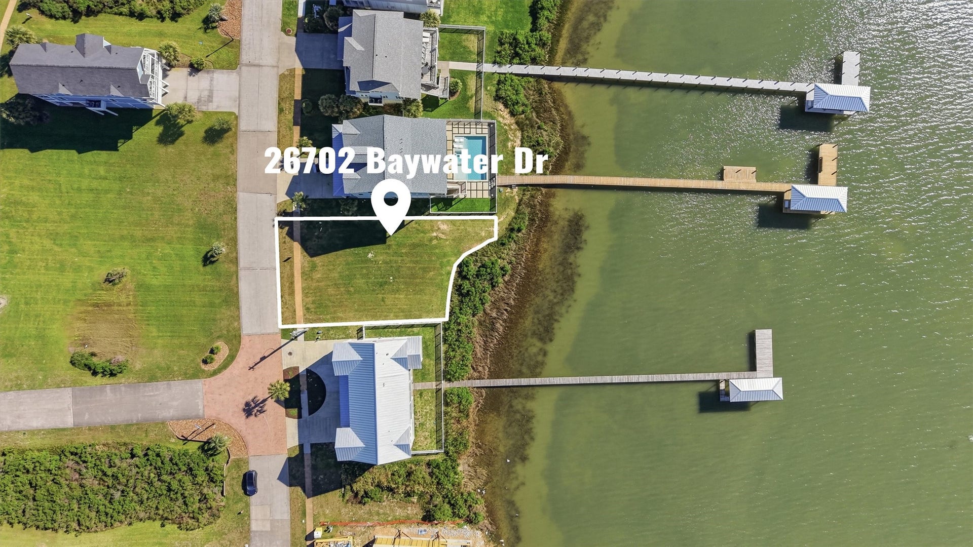 26702 Bay Water Drive, Galveston, TX 77554 Set along the canal in Pointe West, this property offers a wonderful opportunity to create a custom residence in a premier waterfront community on Galvestons West End.