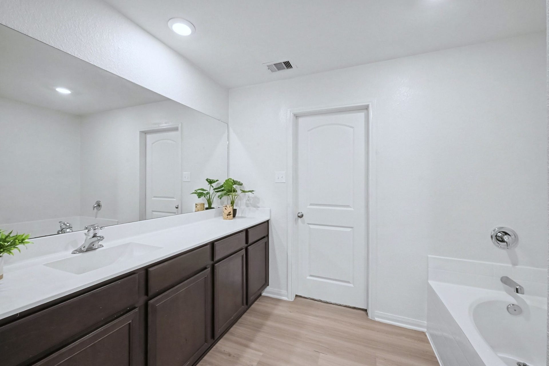 22622 Steel Blue Jaybird Drive, Hockley, TX 77447 Primary bathroom showing the separate tub and door leading to the bedroom