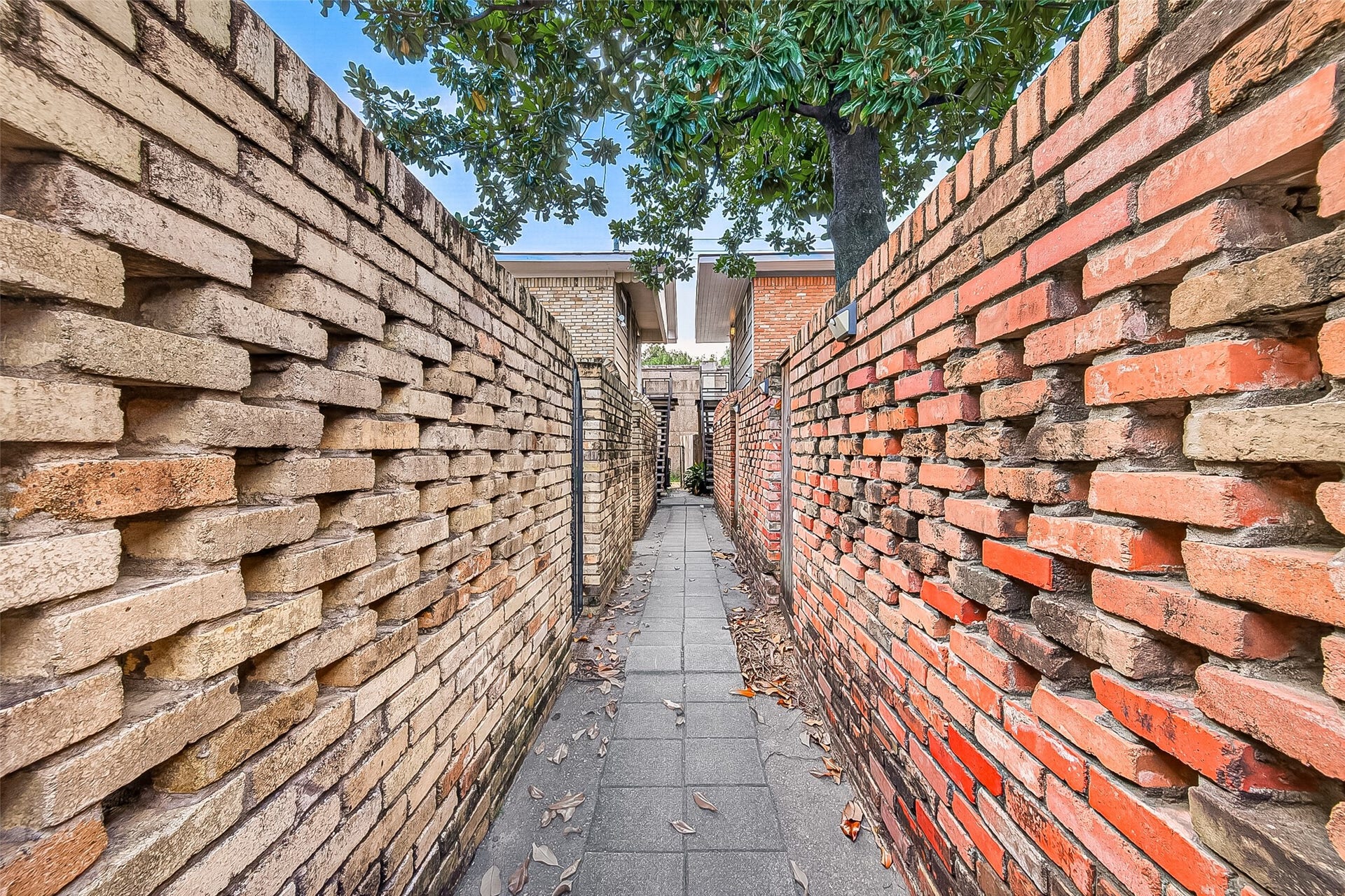 4727 Merwin Street, #A, Houston, TX 77027 The walkway to Unit A located behind the gated entrance!