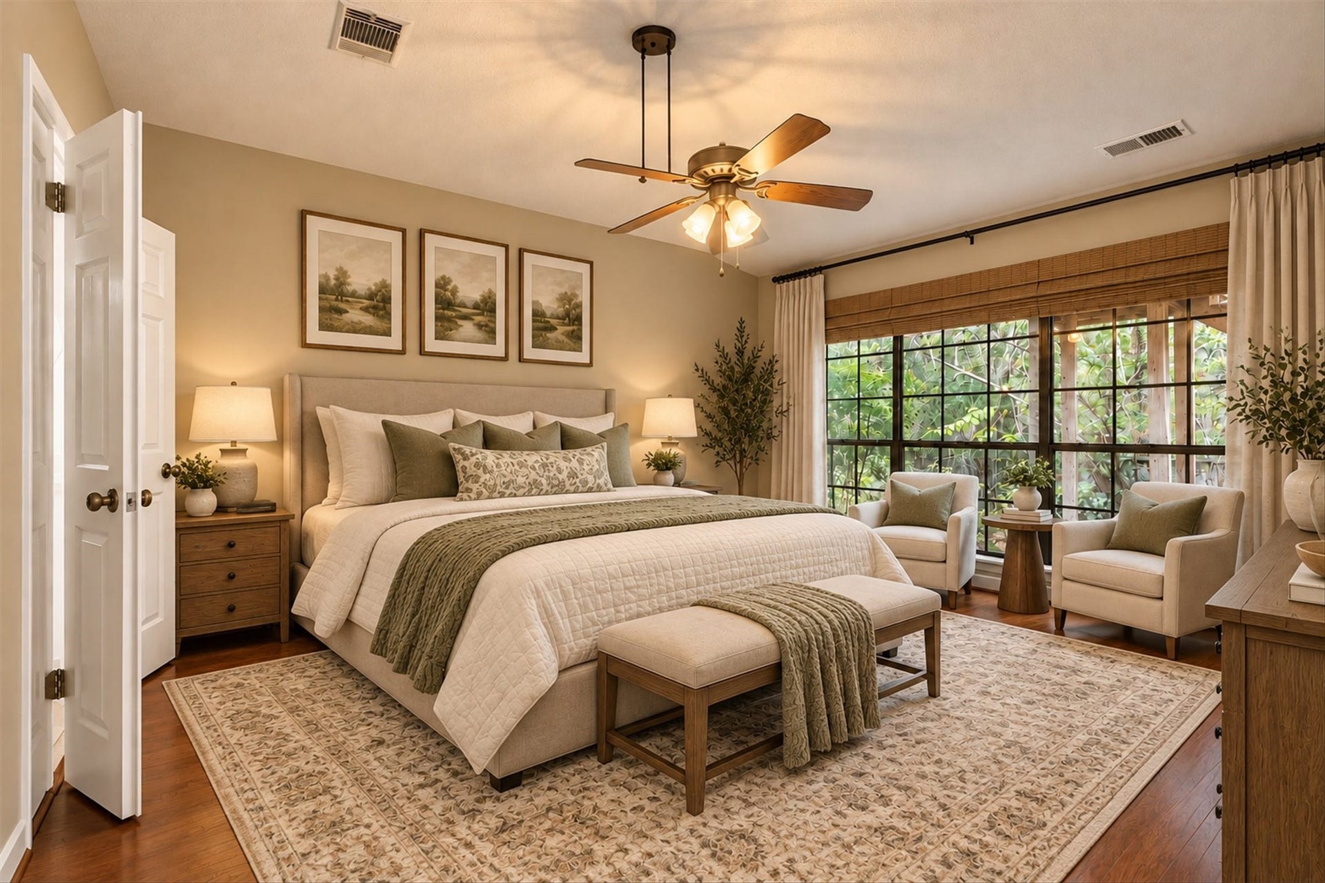 42 Thorn Berry Place, The Woodlands, TX 77381 Virtually staged primary bedroom