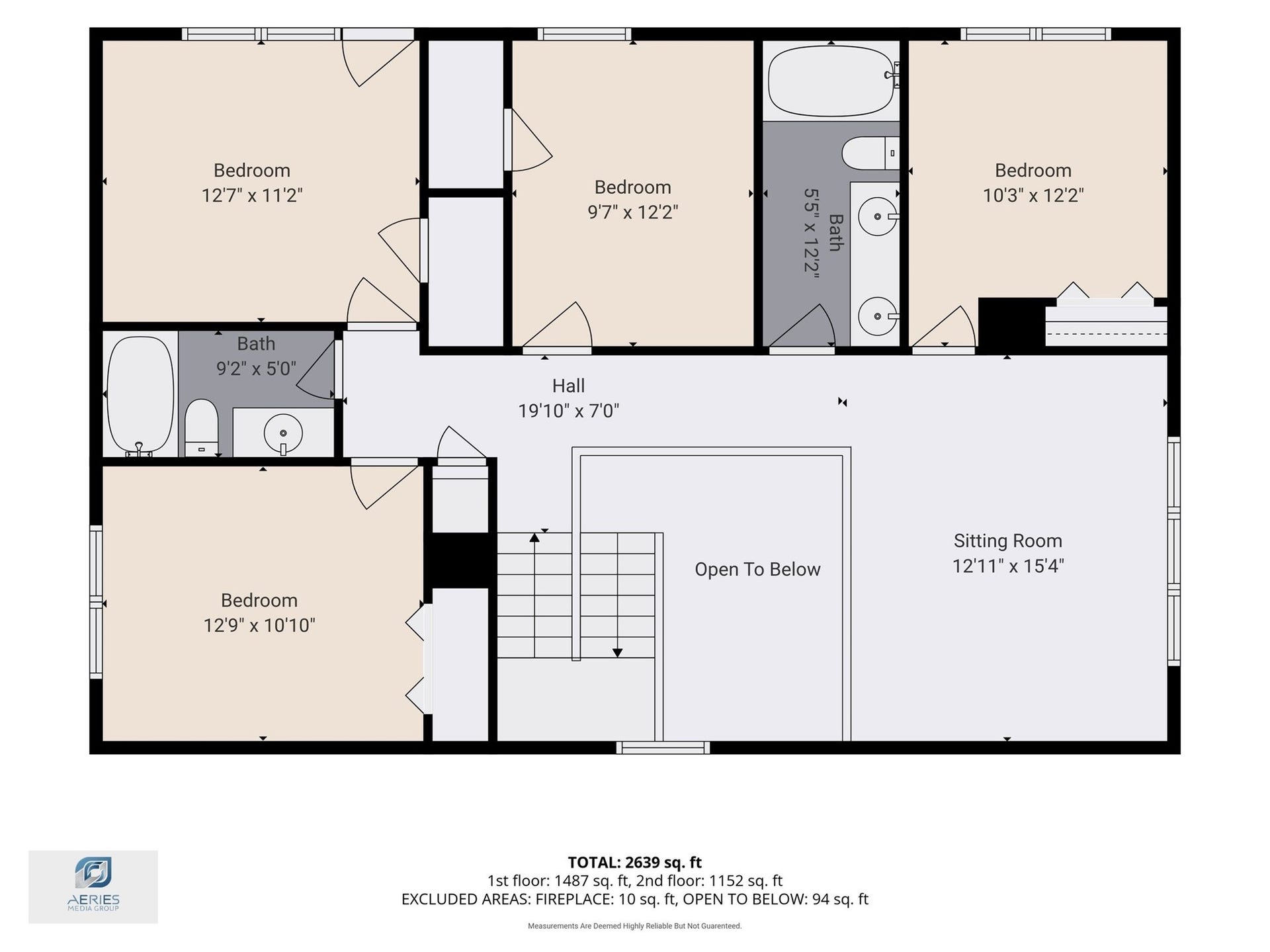 42 Thorn Berry Place, The Woodlands, TX 77381 Floorplan for second floor