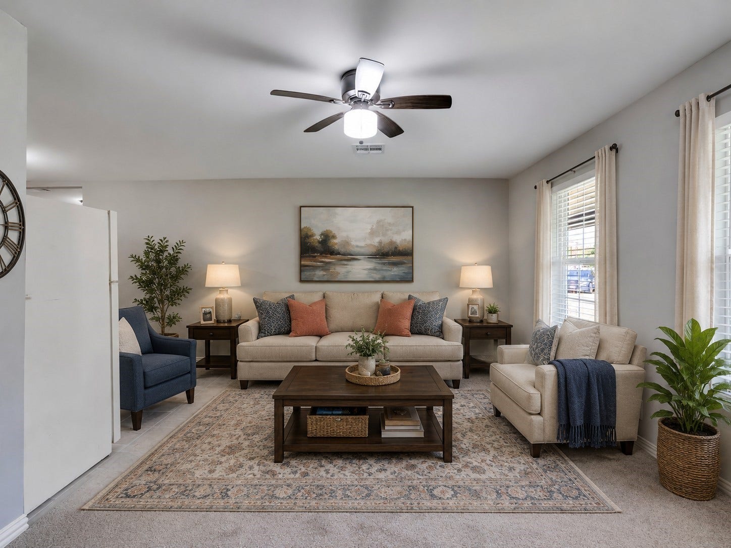 12313 23rd Street, Santa Fe, TX 77510 Virtually staged living room