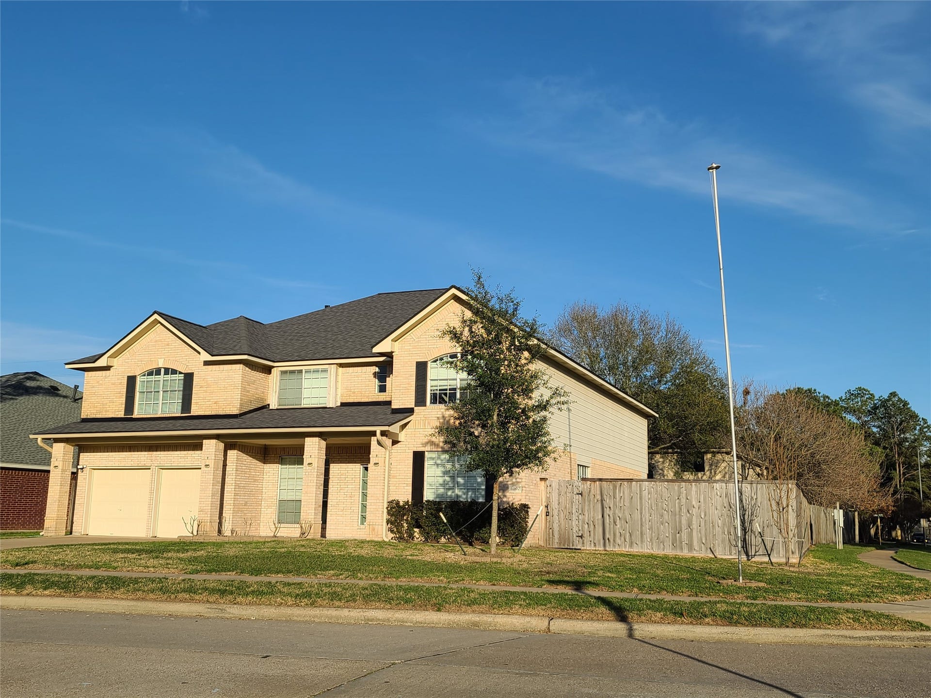 Beautiful, spacious corner-lot home featuring 5 bedroom, 3.5 bathrooms, both formals, a study, and a gameroom and a media room. Grass was affected by the freeze.  Owner will install new grass where needed in March, which is when it is recommended.