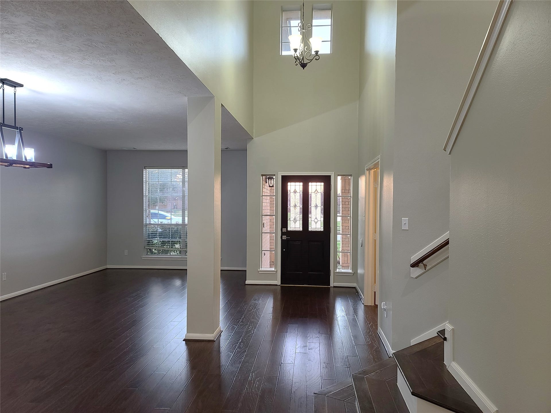 Entry leads to the formal living and dining room to its right, and the study to its left.