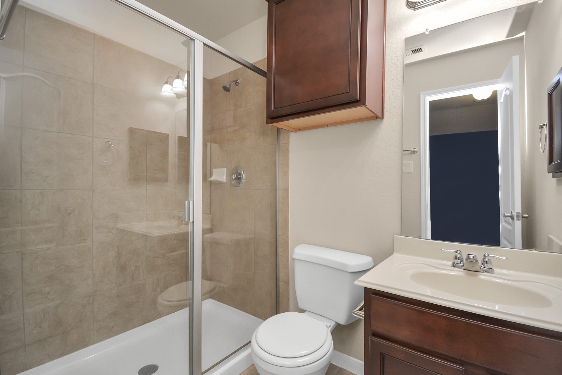 15222 Rigby Point Lane, Cypress, TX 77429 Full bathroom with a shower located on the second floor next to the gameroom!