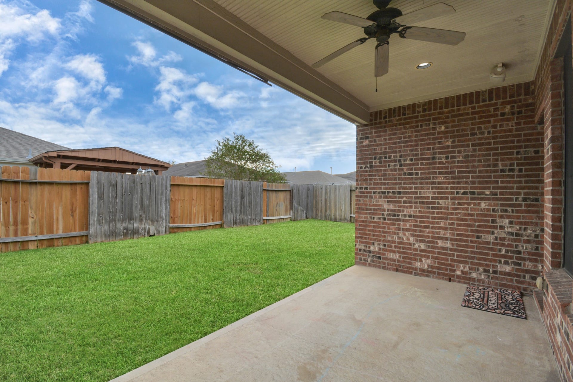 15222 Rigby Point Lane, Cypress, TX 77429 Covered patio in the back perfect for outdoor entertaining.