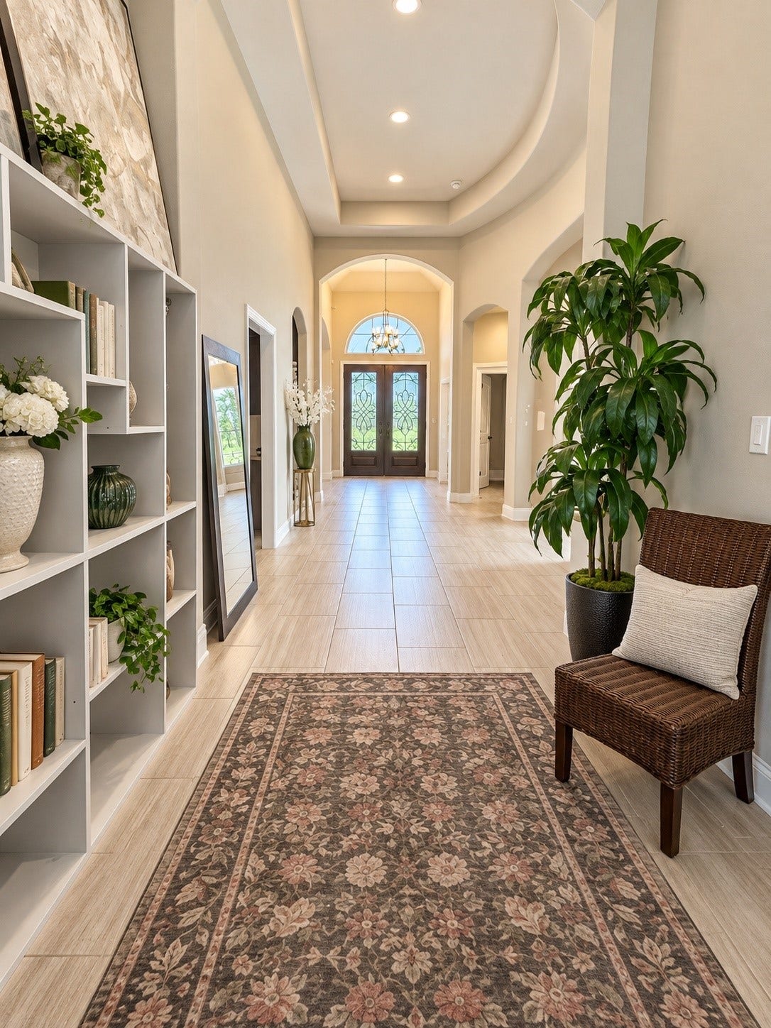 3414 Magnolia Shores Lane, Pearland, TX 77584 Welcoming foyer with graceful architectural arches, high ceilings, and an open view toward the main living areas.
