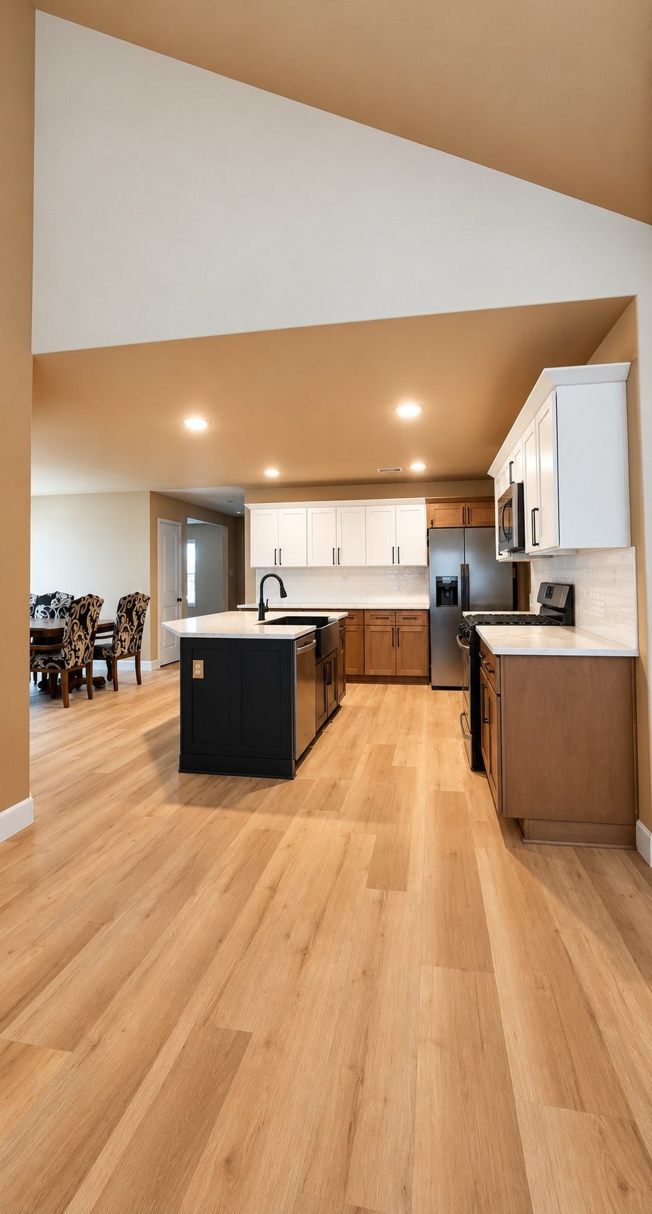 1402 Rodeo Cattle Lane, Houston, TX 77049 Vie of the kitchen from the family room, featuring open concept