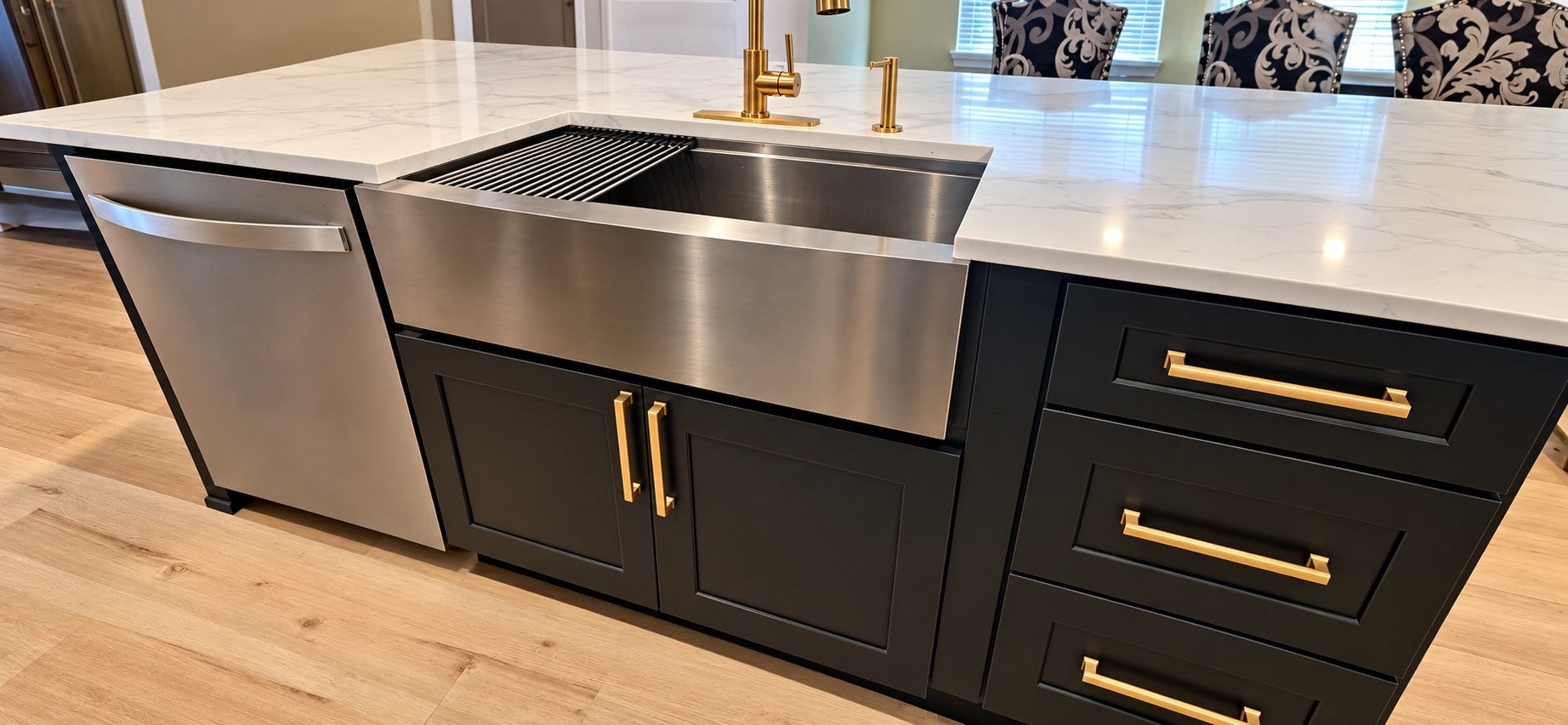 1402 Rodeo Cattle Lane, Houston, TX 77049 Farm house sink, all wood cabinets and quartz counter tops