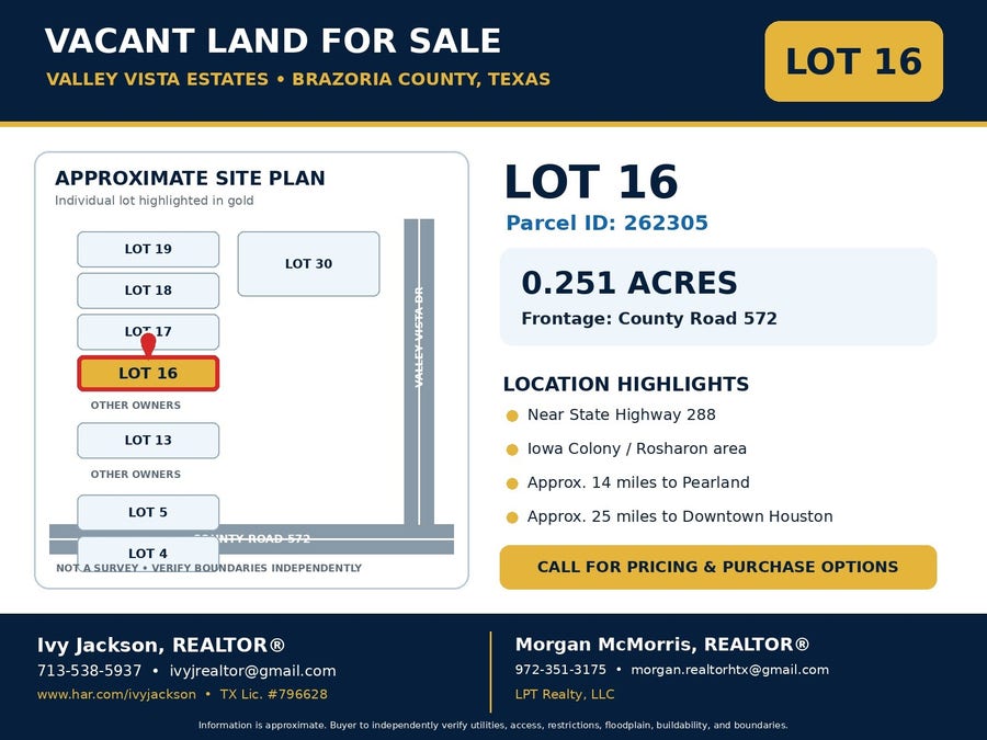 Property photo for LOT 16 County Rd 572, Rosharon, TX