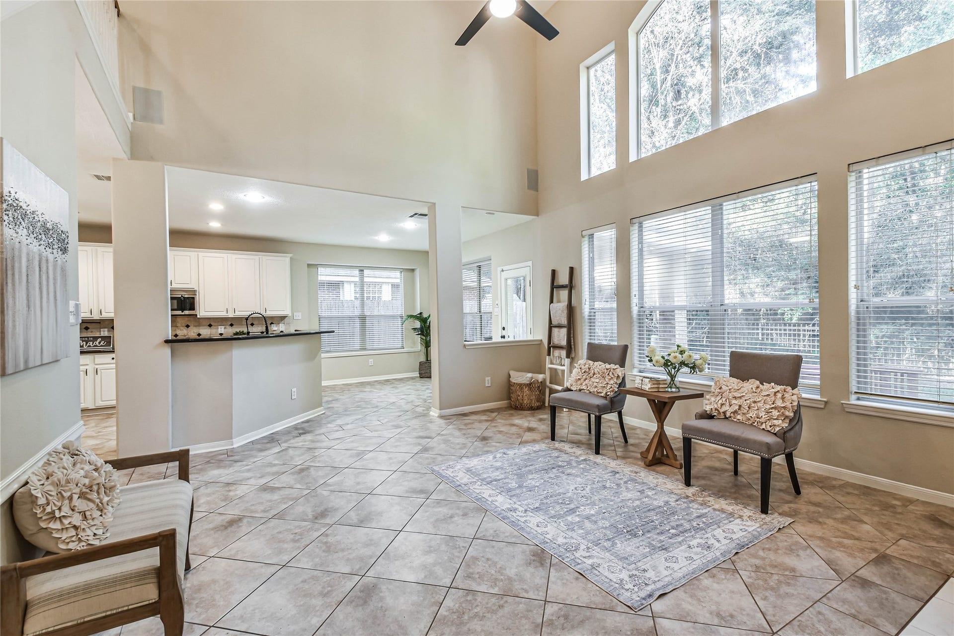 109 N Acacia Park Circle, The Woodlands, TX 77382 The view of the backyard will never get old, this home backs to an wooded reserve!