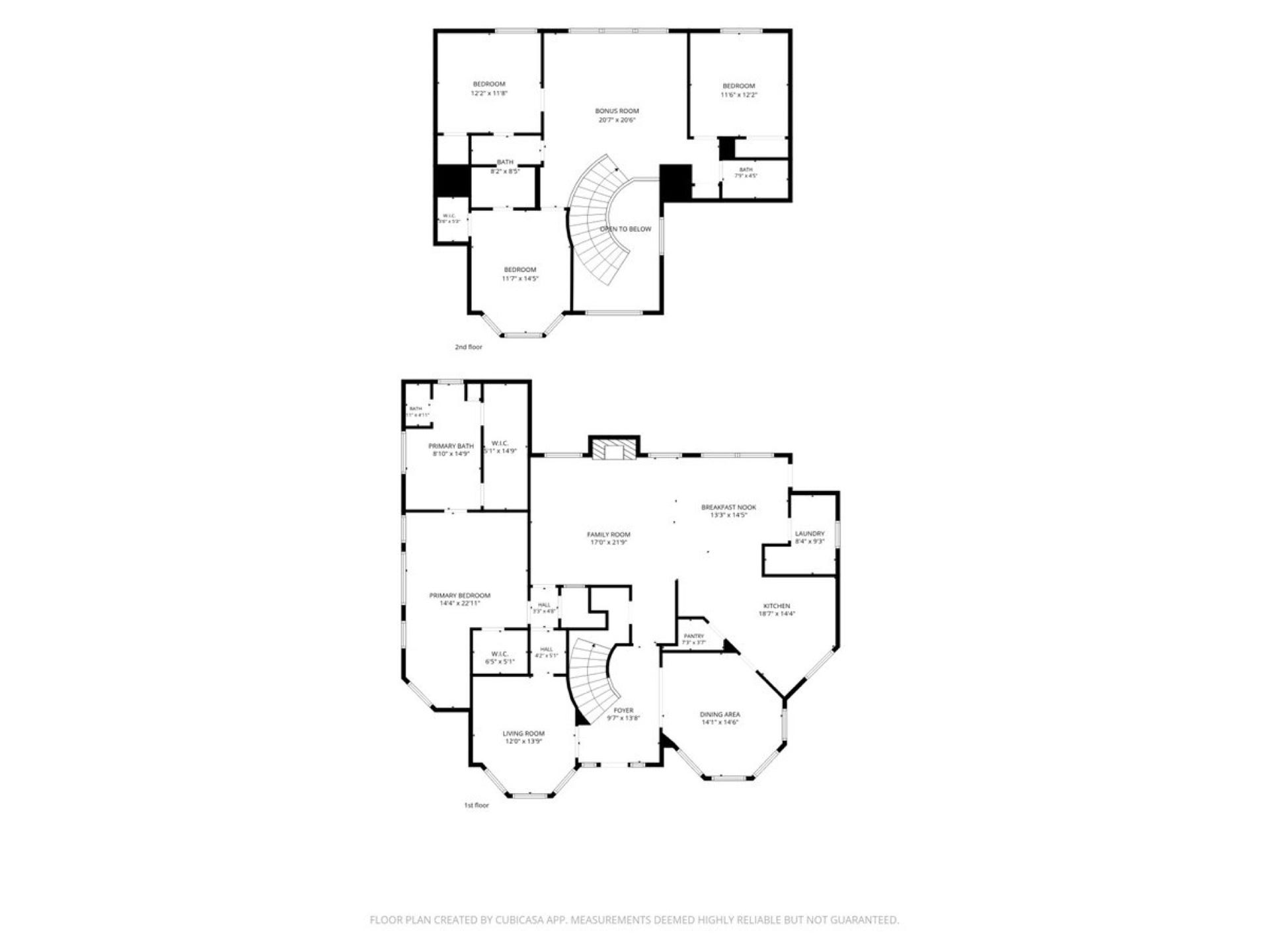 4402 Santee Drive, Baytown, TX 77521 Floorplan (both floors)
